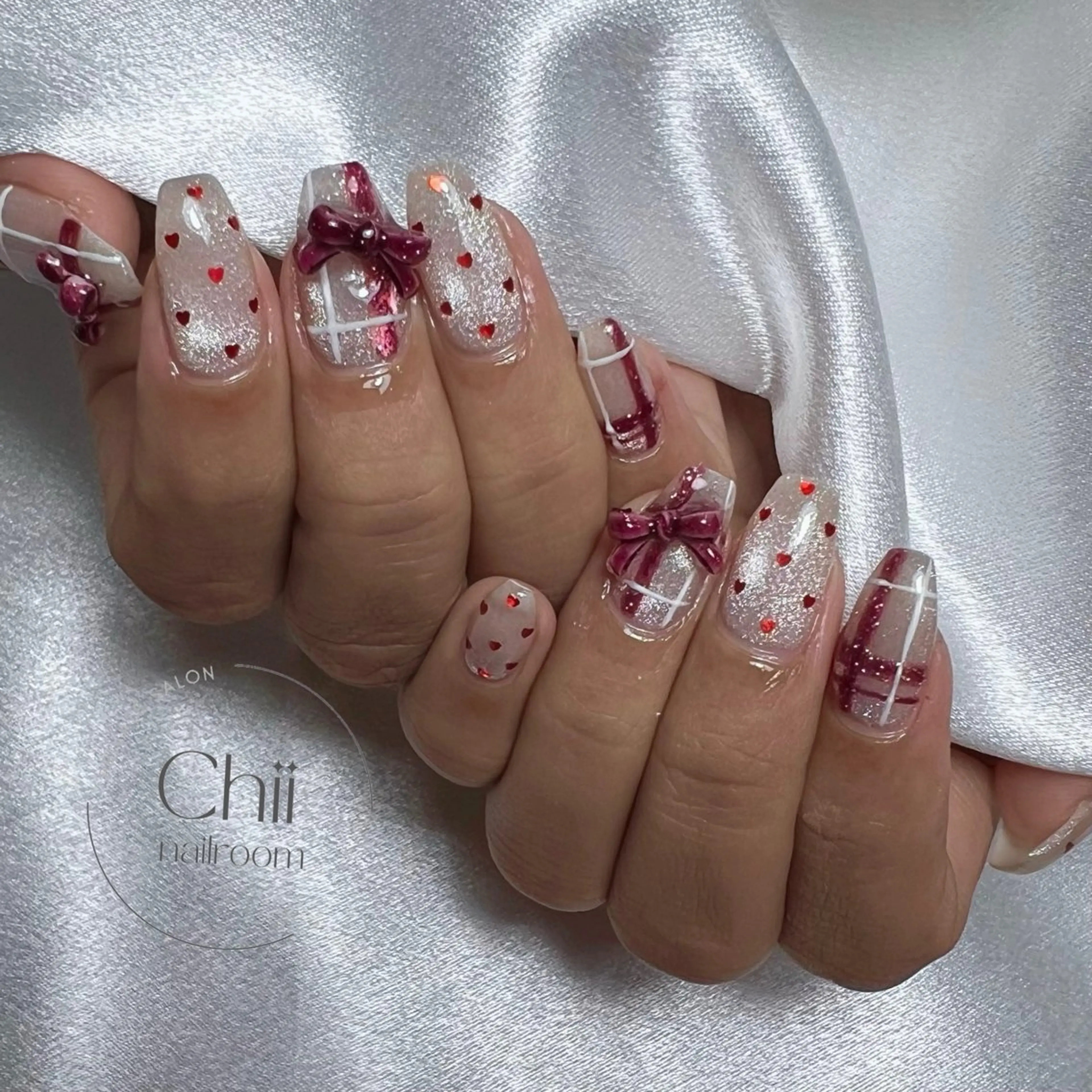 ネイル アートネイル マグネットネイル nail room chiiのネイルデザイン