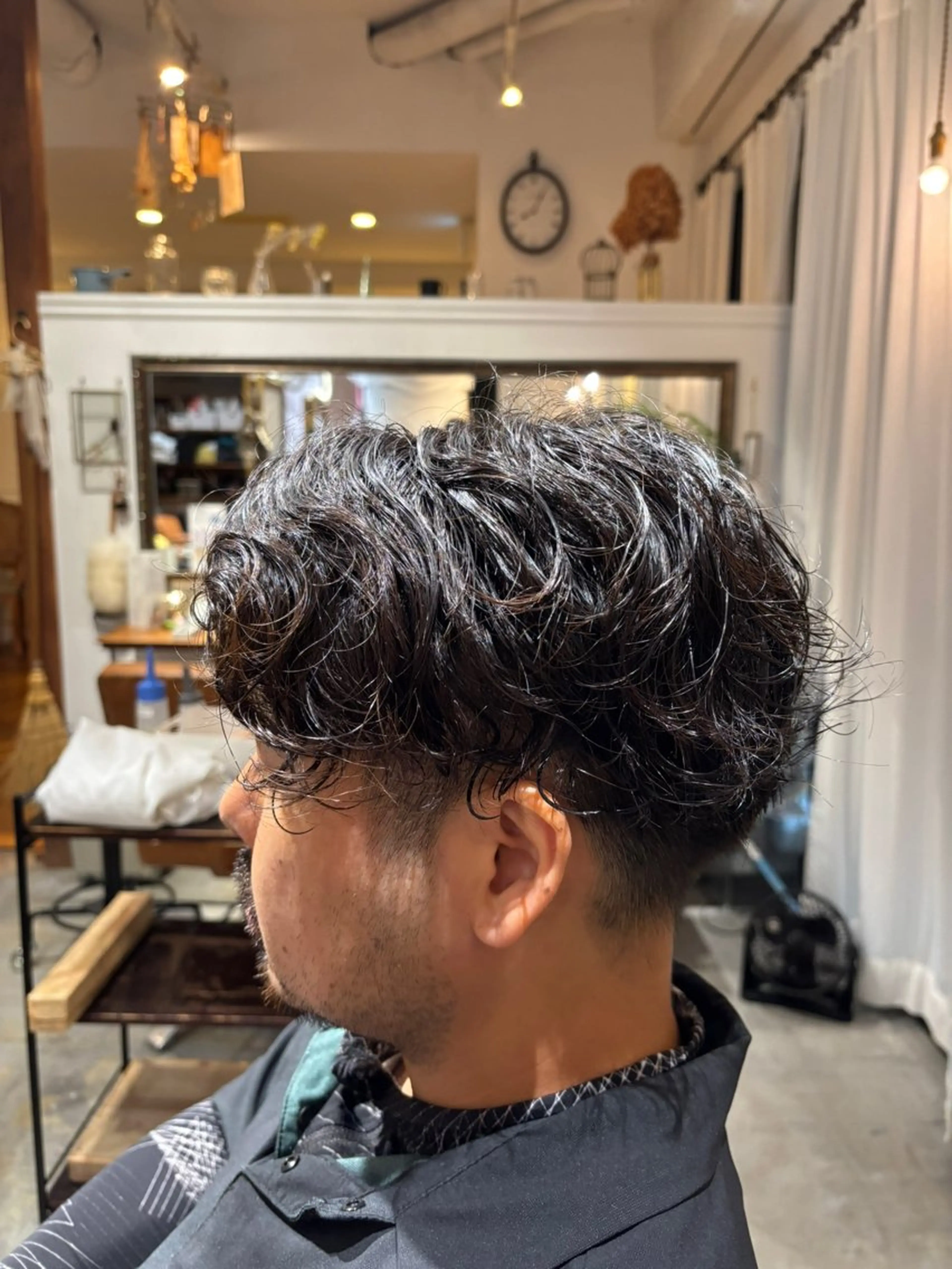 ショート パーマ メンズ メンズパーマ カット パーマ トリコヘアサロン 新井千智のヘアスタイル