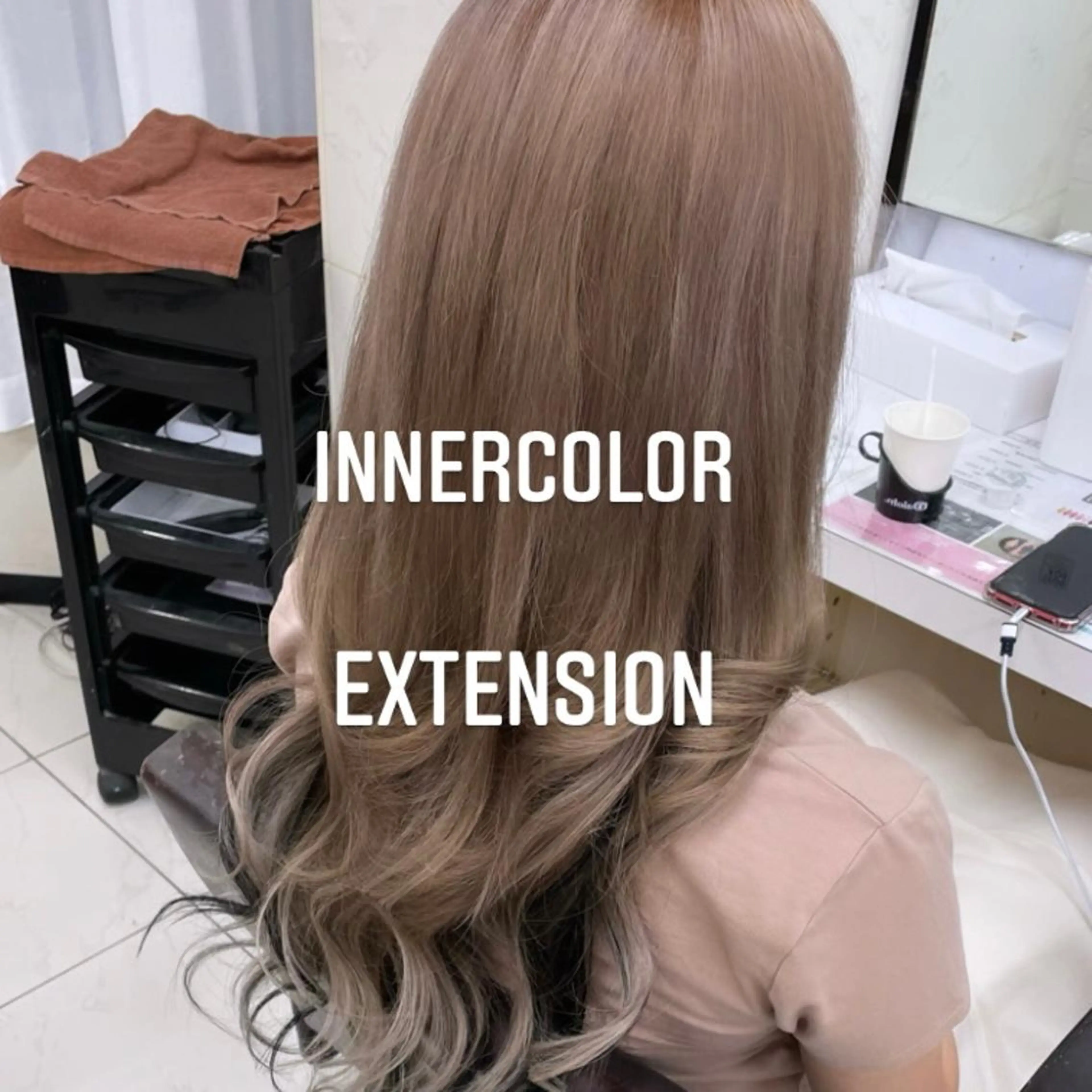 ロング カラー ヘアカラー エクステ エクステ🩵ブリーチ 韓国ヘア🩵KAEのヘアスタイル