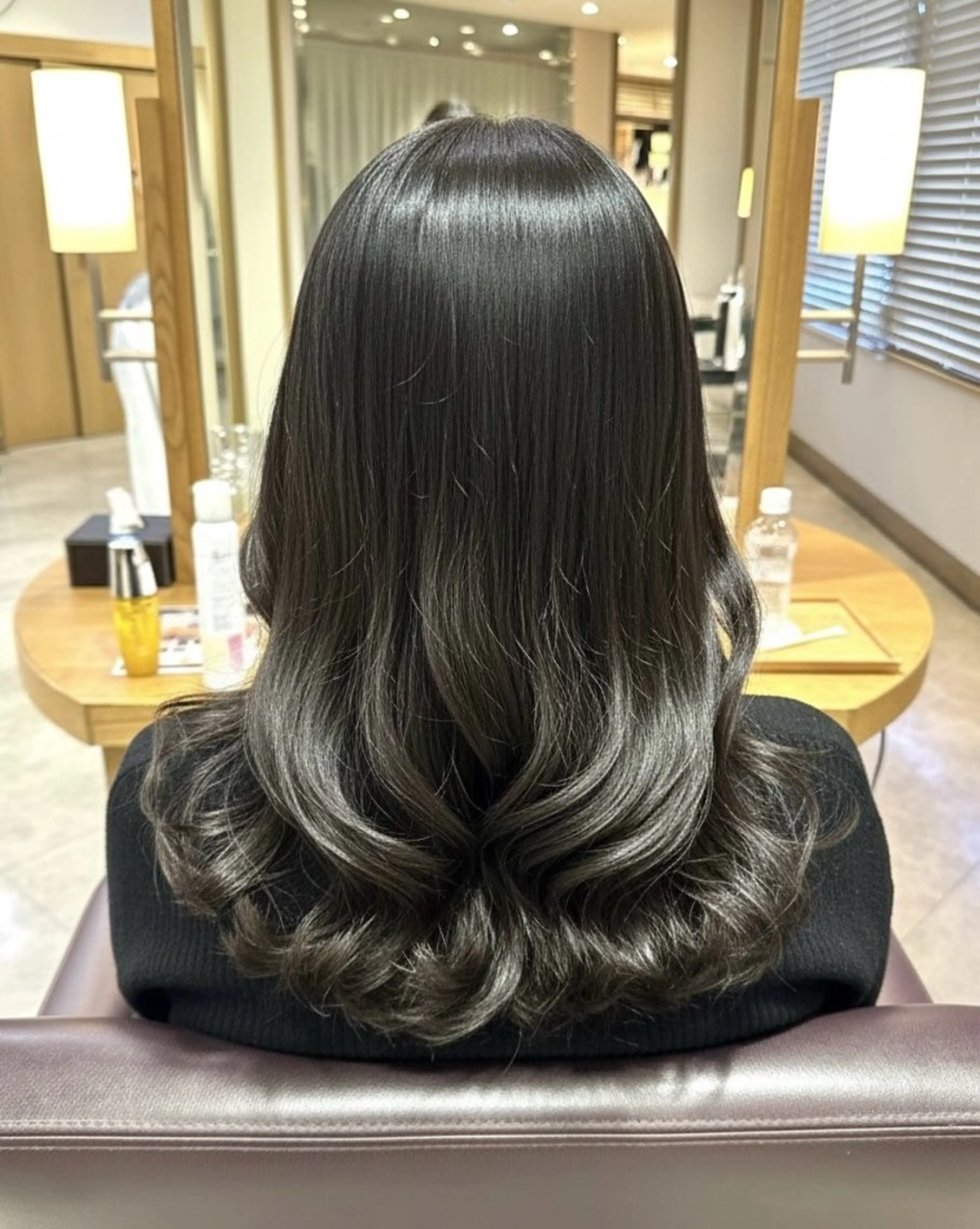 ミディアム トリートメント 韓国風ﾊﾟｰﾏ❁﻿ fu-ka❁艶ｶﾗｰのヘアスタイル