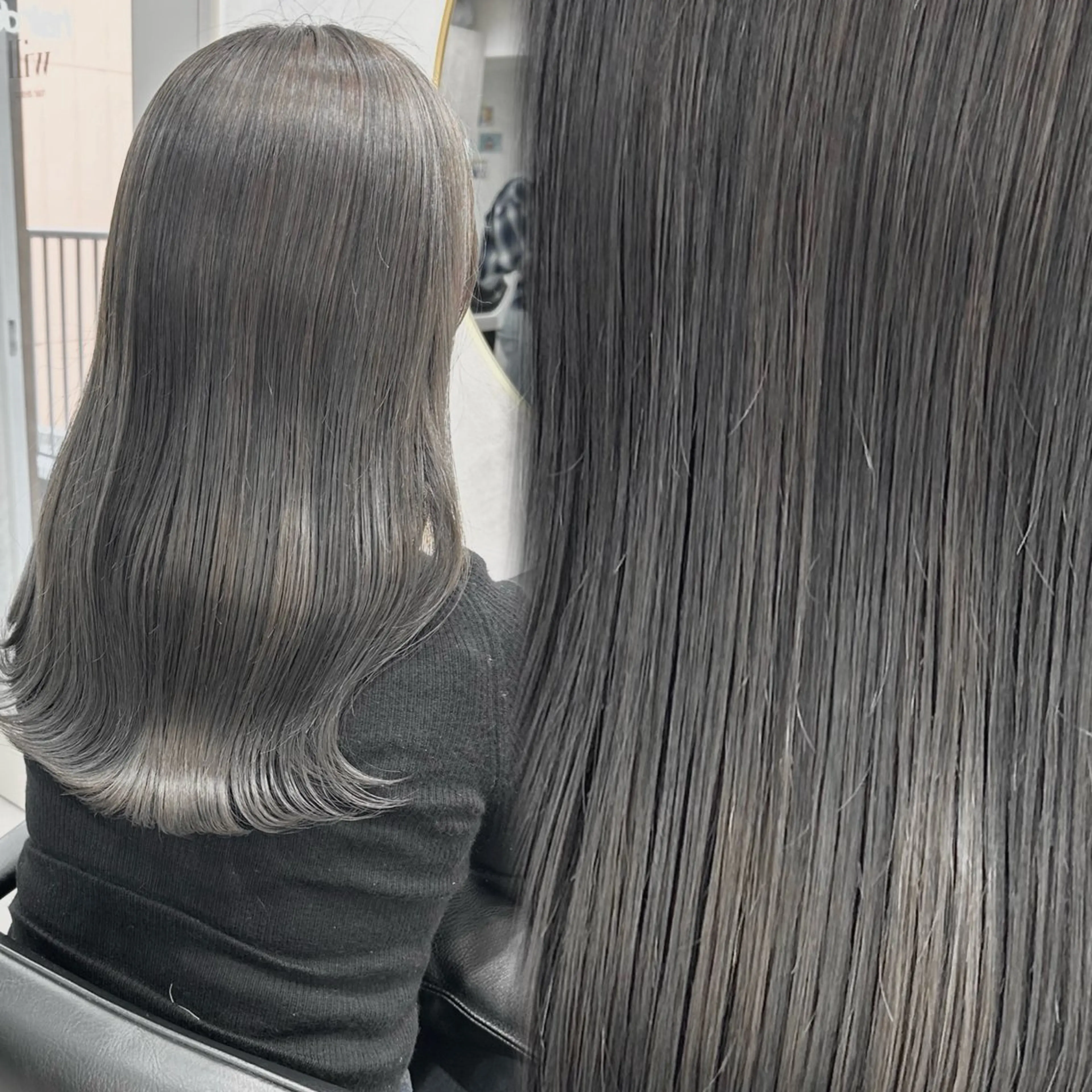 ロング ヘアカラー トリートメント 髪質改善will hairdesignのヘアスタイル