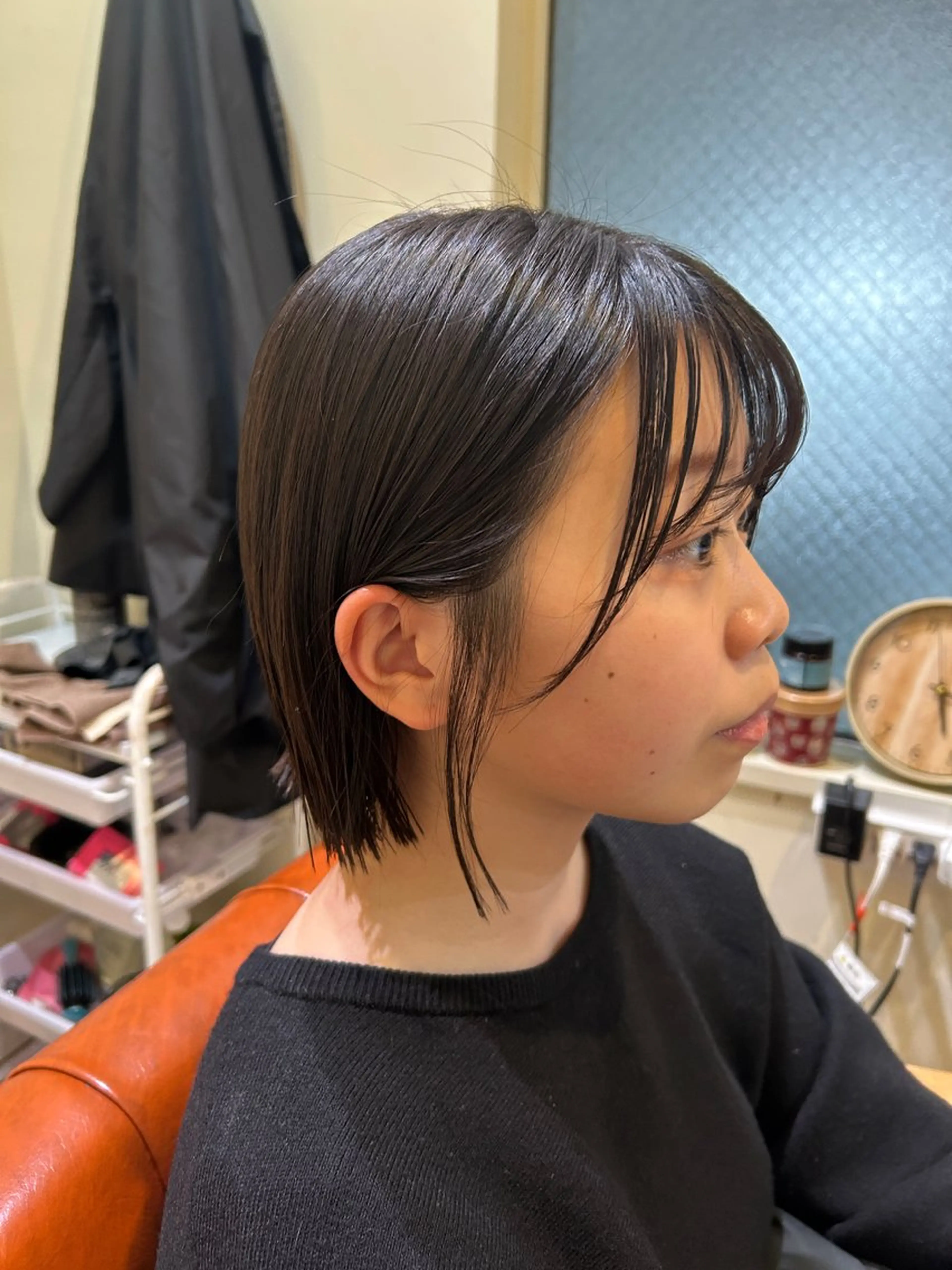 ミディアム カラー カット 久木原 ゆりのヘアスタイル