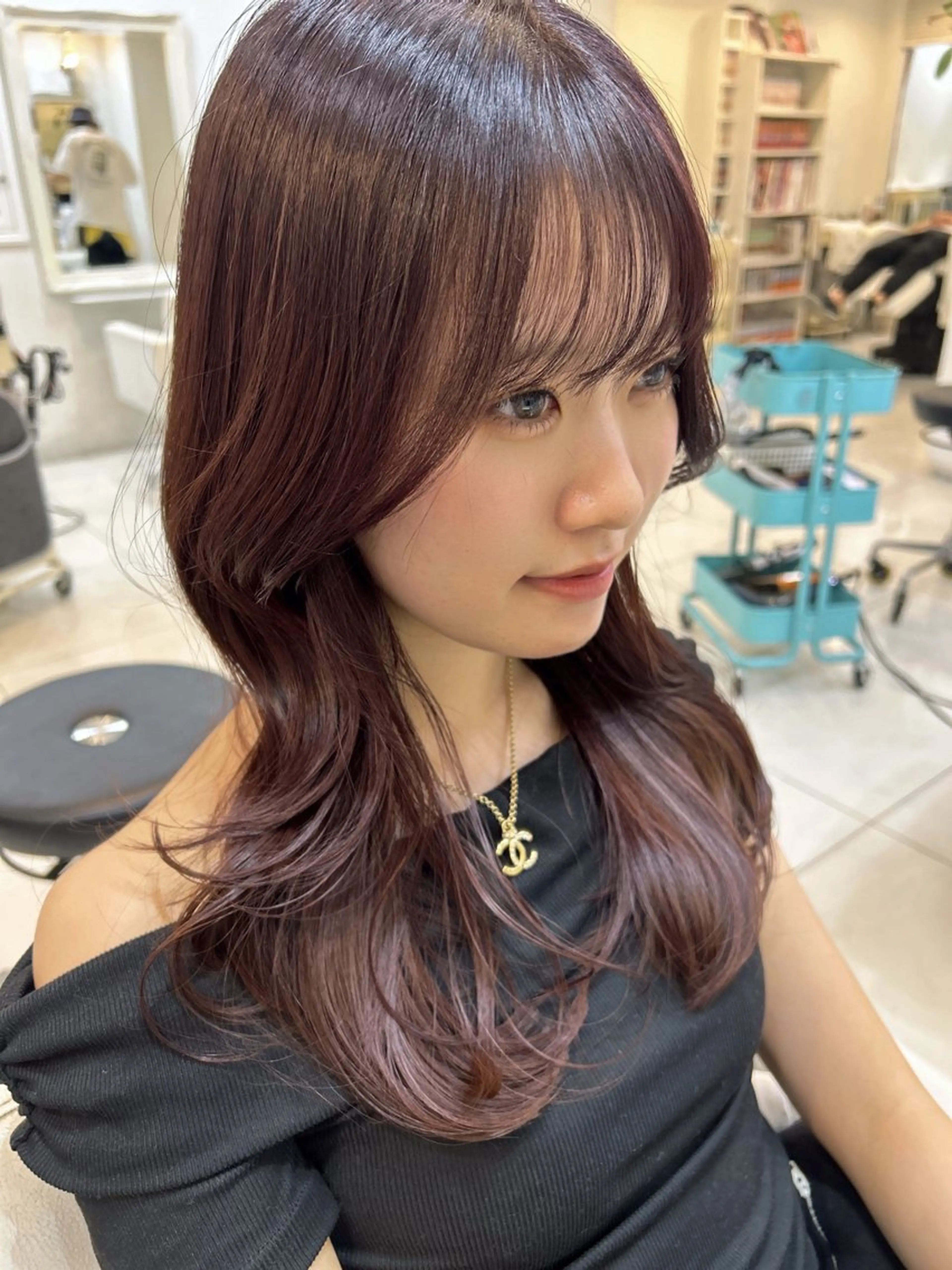 ミディアム カラー ブラウンカラー レッドカラー レッドブラウン くびれヘア Noah's　Ark所属・透明感カラー🫧ヘア セット🫧松本菜月の眉毛・アイブロウイメージ