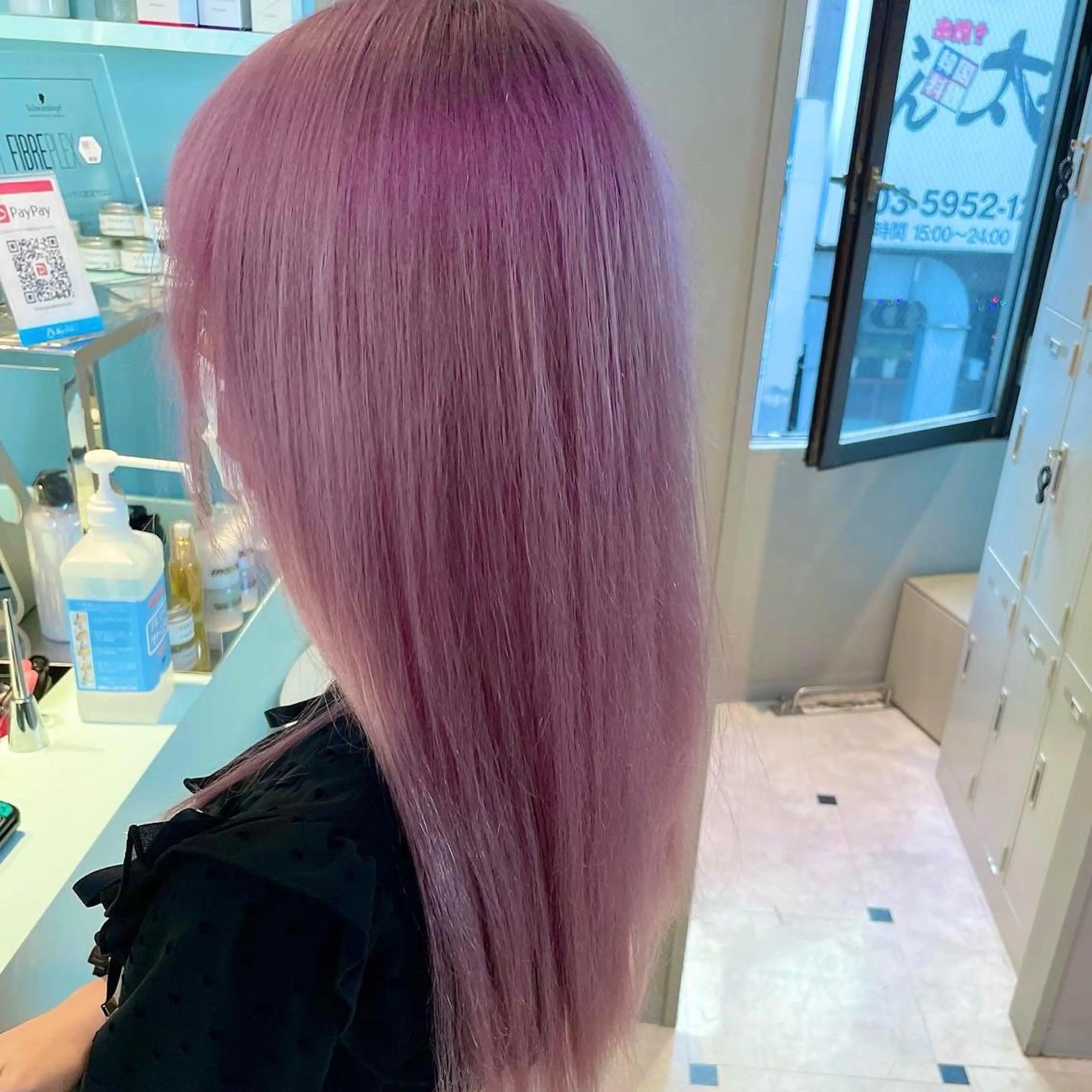 ミディアム ブリーチ✖️ 縮毛LANDのヘアスタイル