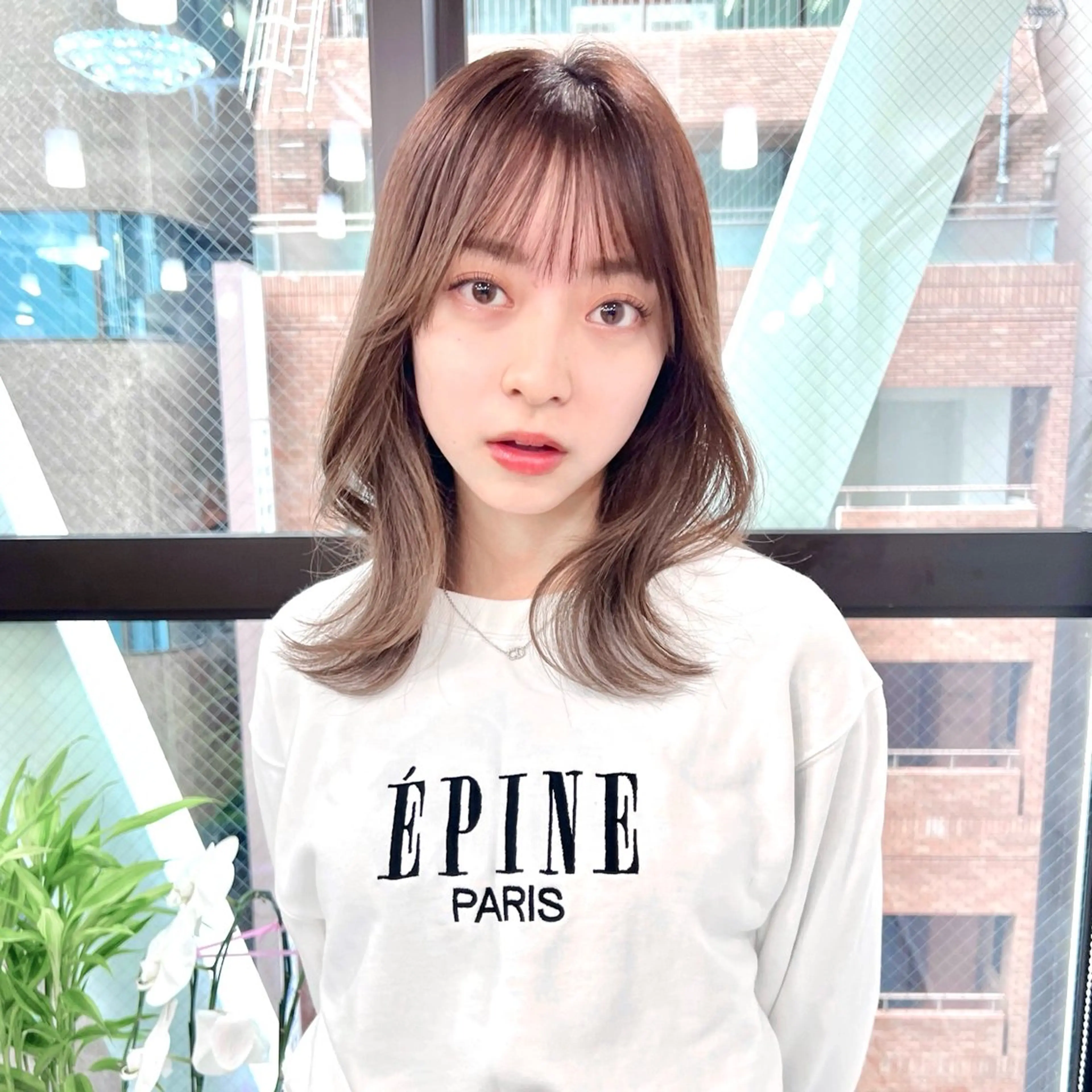 ミディアム カラー カット ヘアカラー トリートメント okaPPachan 🍇AKINA🍇のヘアスタイル