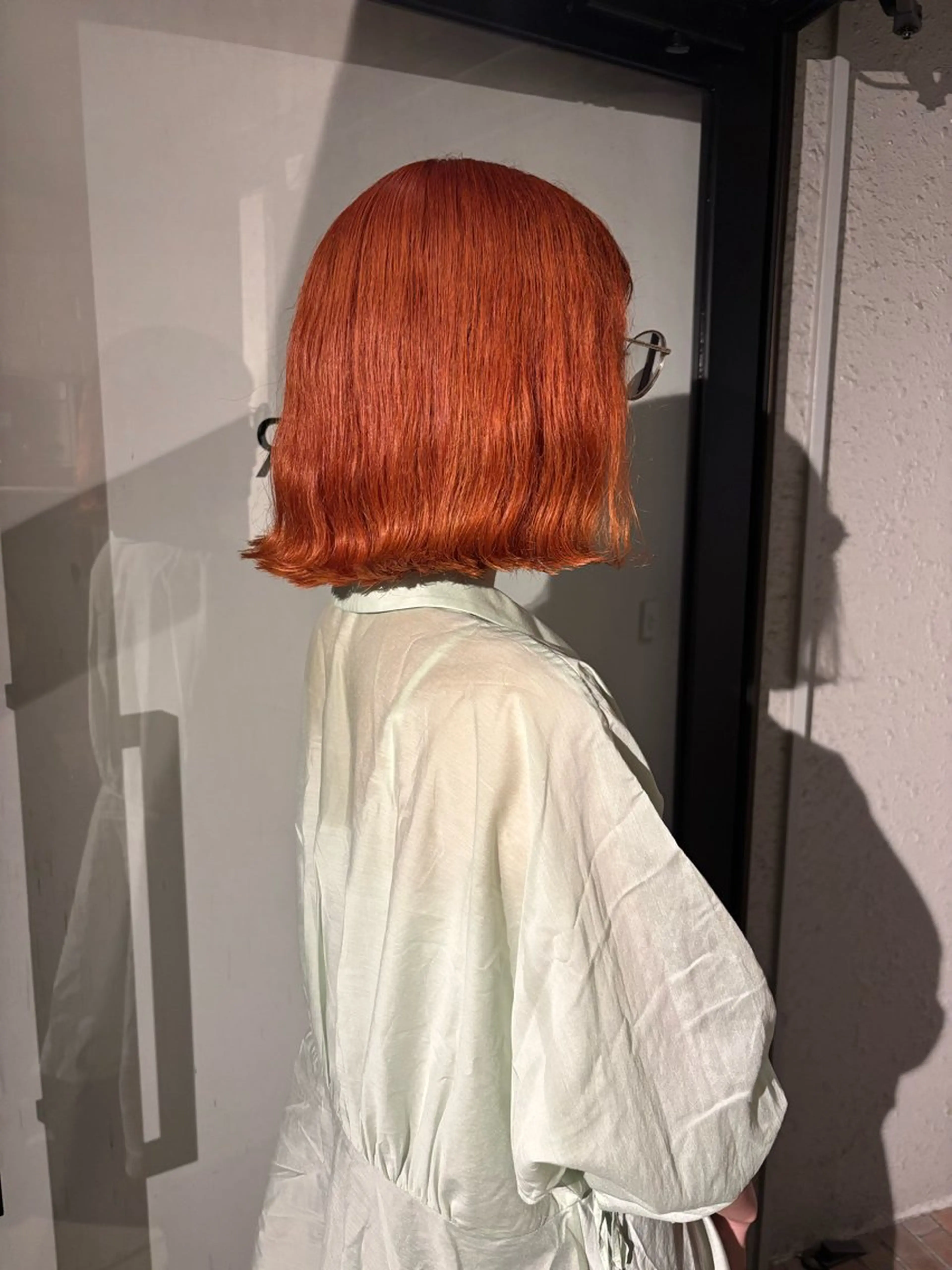 ミディアム カット ヘアカラー トリートメント 透明感カラー/パーマ /烏丸御池/寿々乃のヘアスタイル