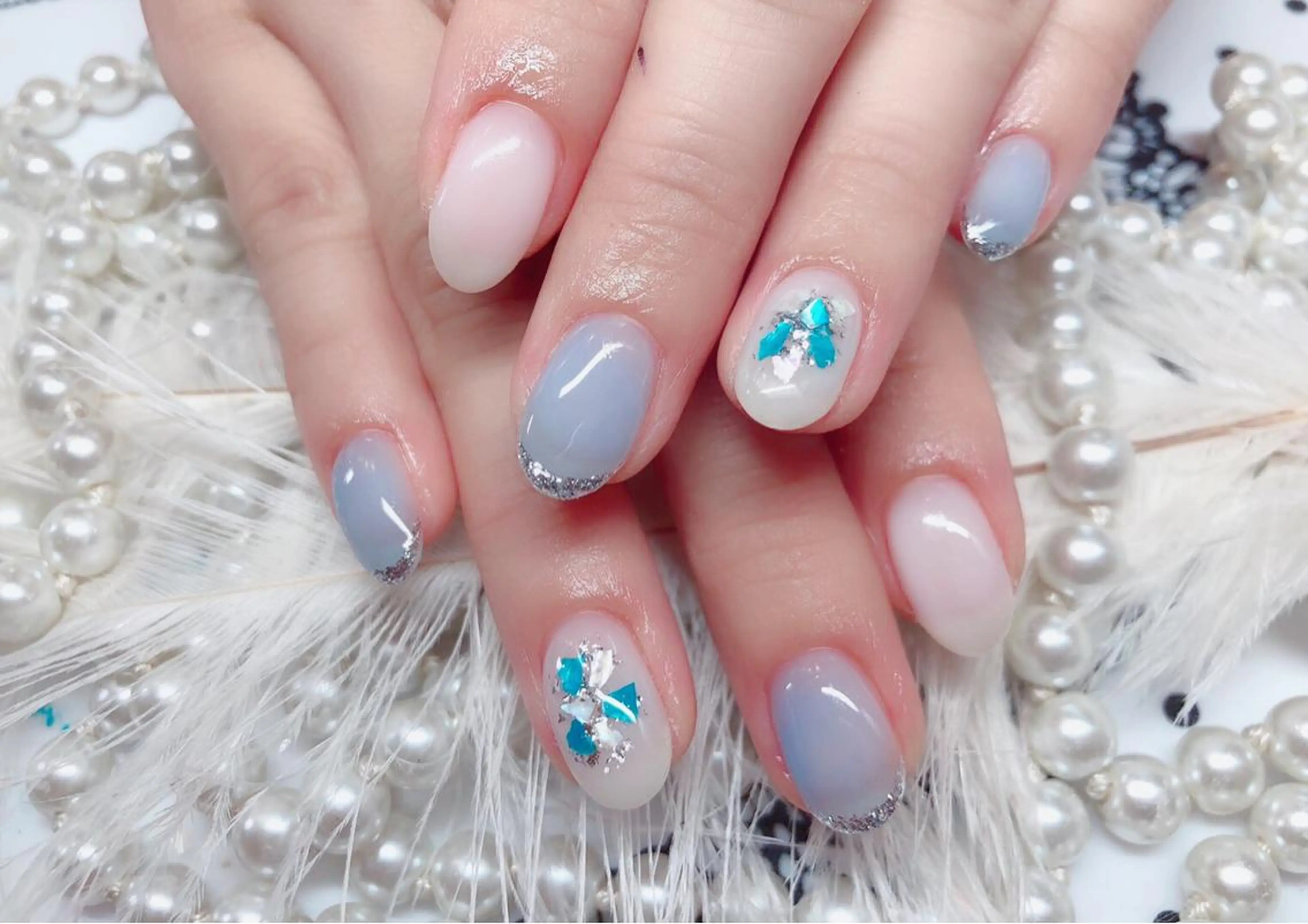 ネイル ハンドネイル マジック ミラーのネイルデザイン