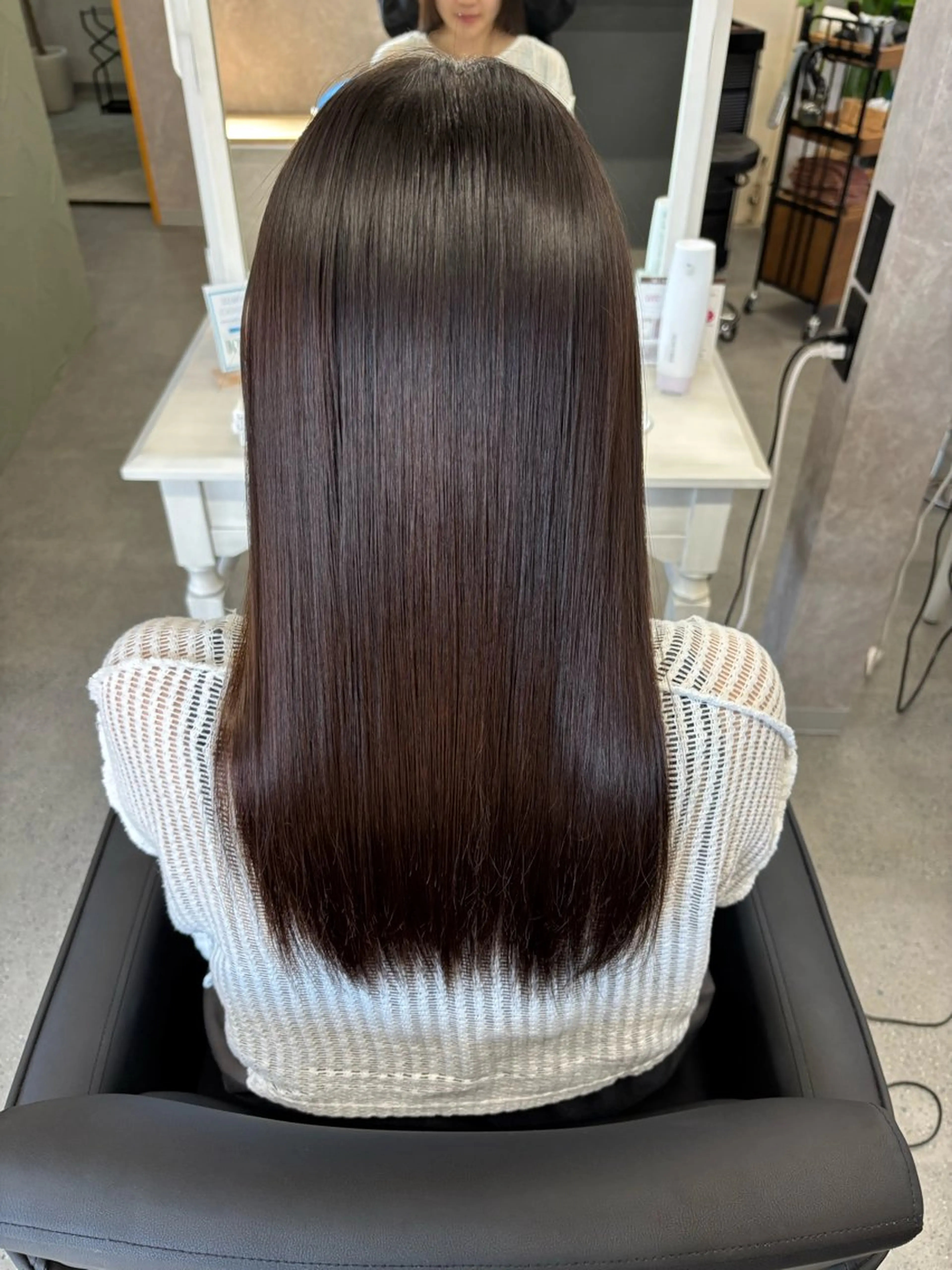 ロング 縮毛矯正 トリートメント ulu by dot.所属・かがみはやと 髪質改善/縮毛矯正のヘアスタイル