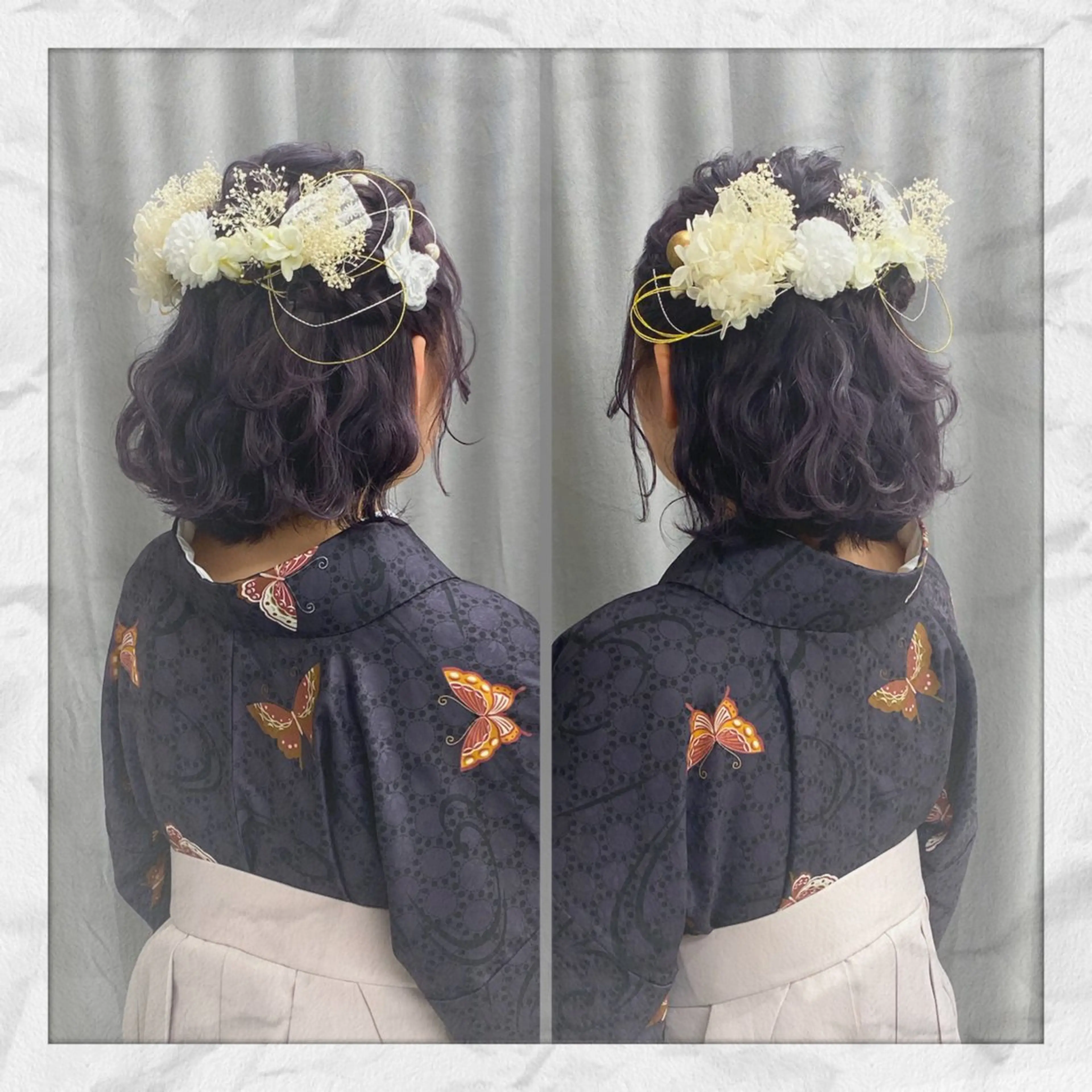 ミディアム ヘアアレンジ ハーフアップ ヘアセット ヘアセット/着付け 𓇼 松本 夏美𓇼のヘアスタイル