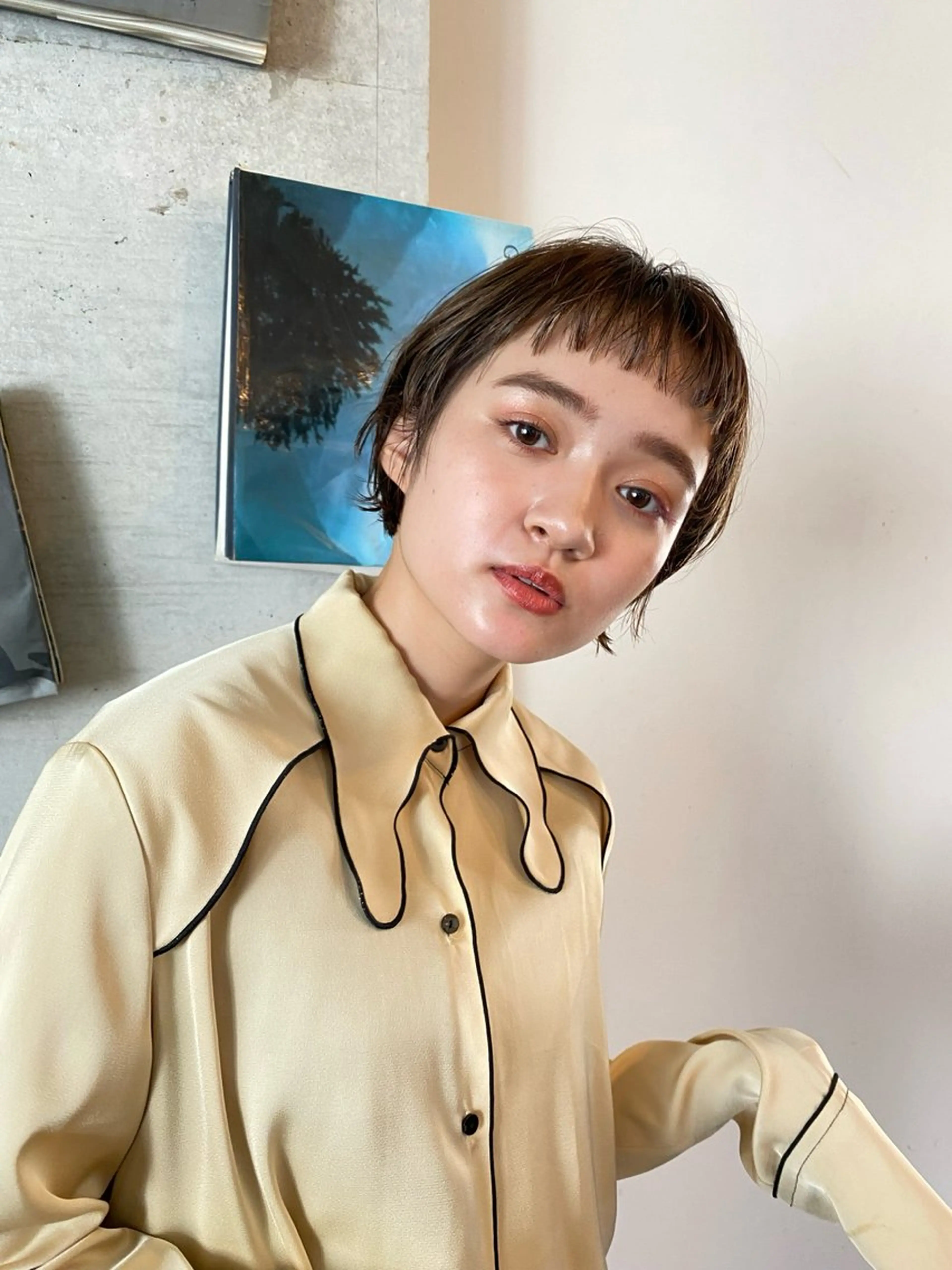 ショート カット ヘアカラー トリートメント モリモト サナのヘアスタイル