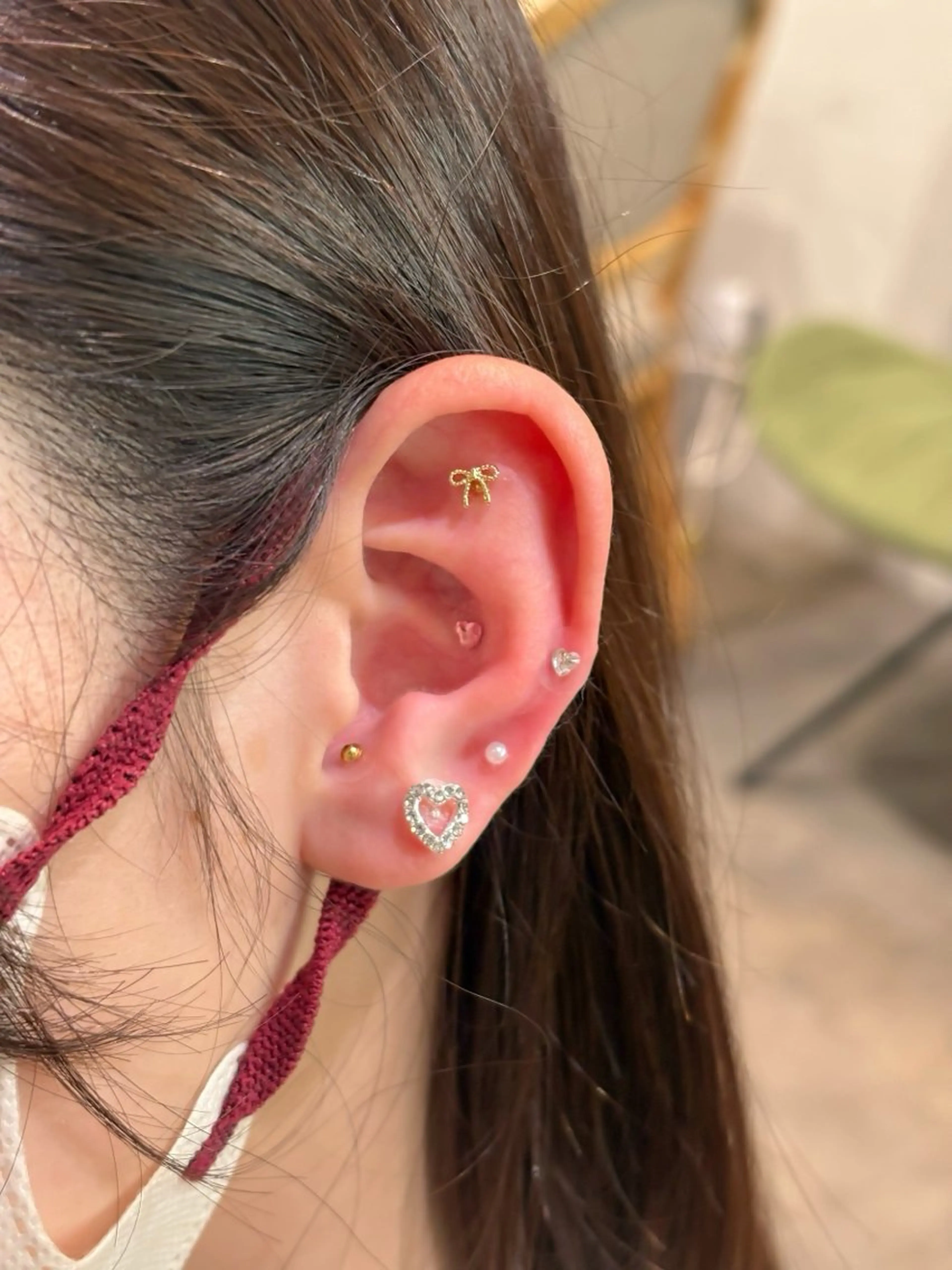 両耳12粒💎耳ツボジュエリー👂✨の写真