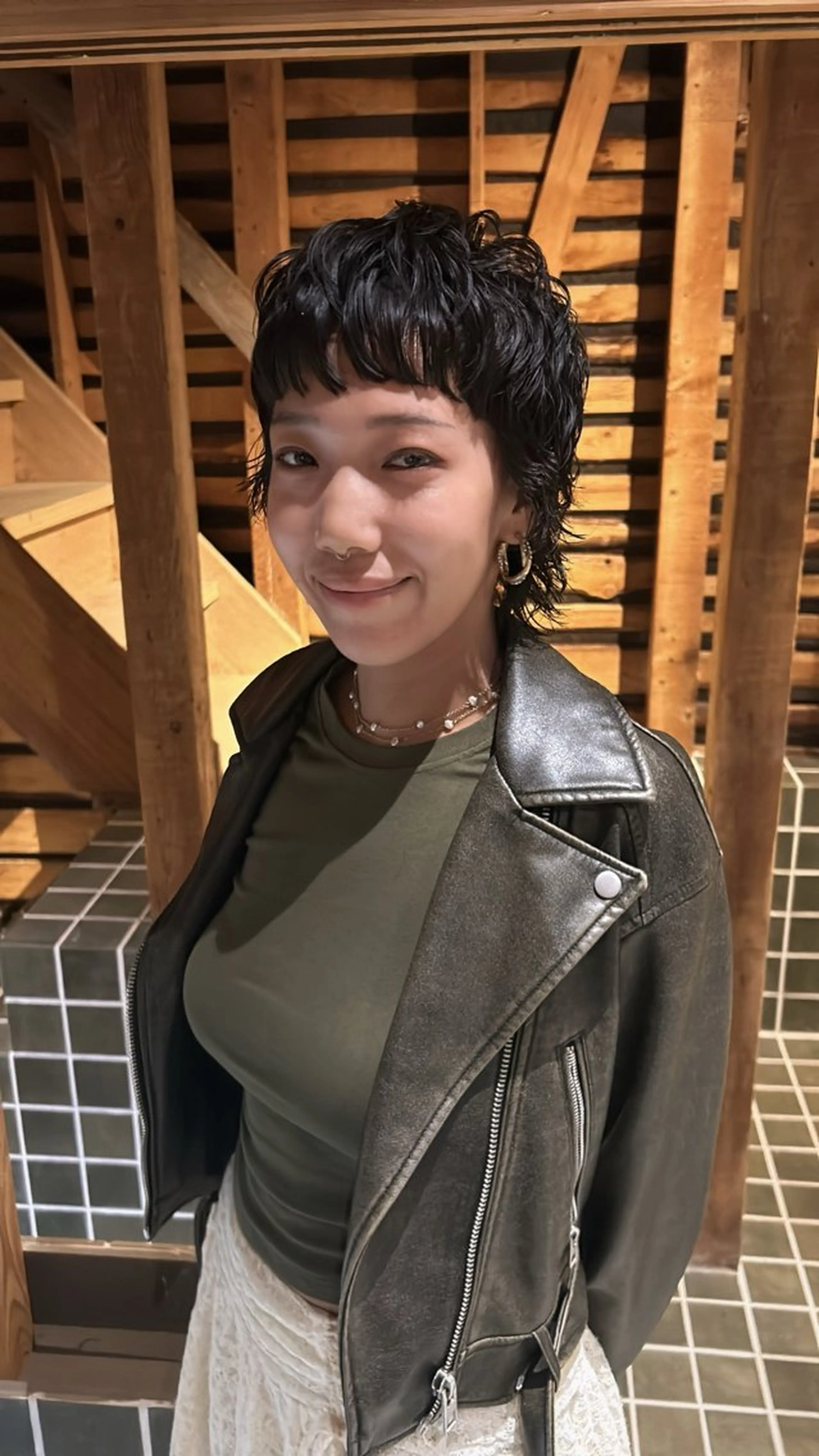 ショート パーマ 濱田 憲佑のヘアスタイル