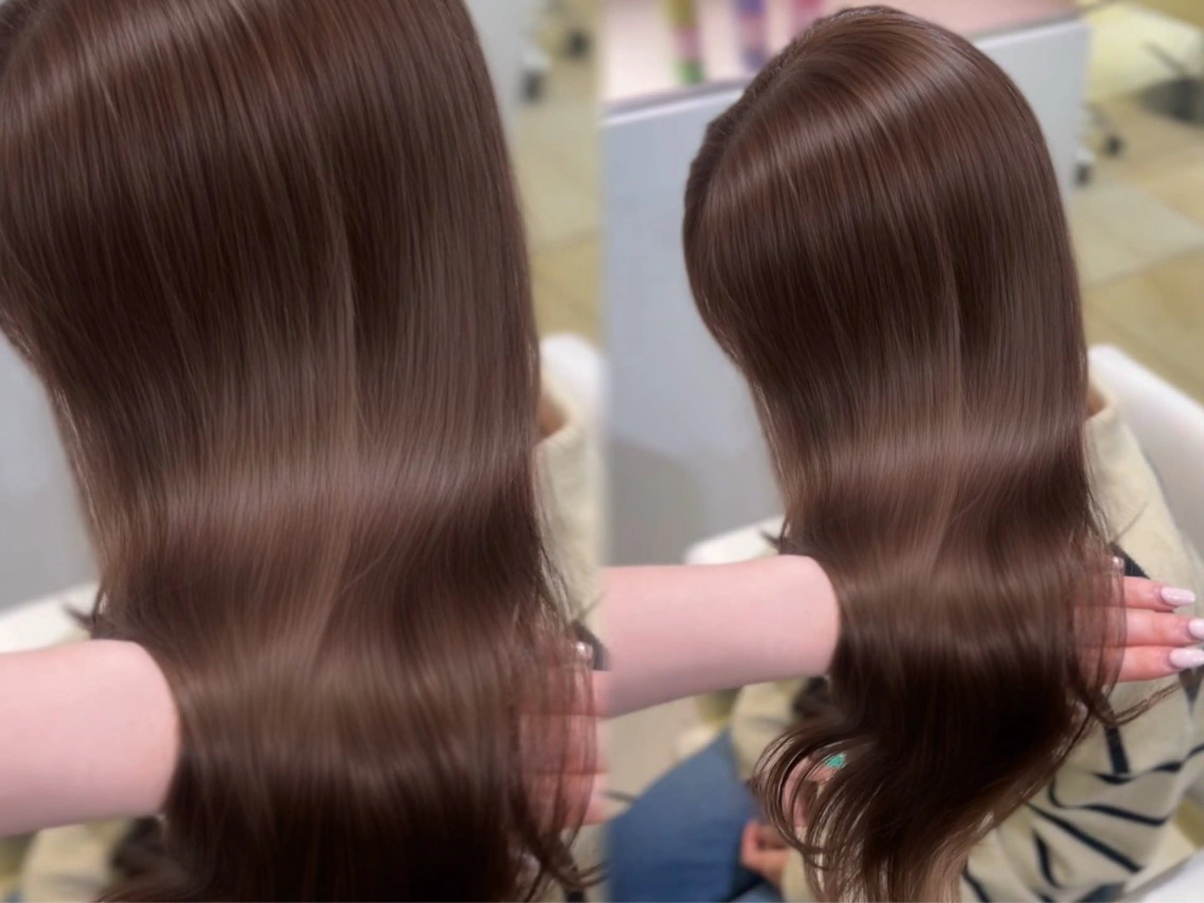 ロング カラー 学生 韓国風ヘア レイヤーカット 似合わせカット カット ヘアカラー トリートメント 海外風レイヤー🎀 新宿MOMOKA🍑のヘアスタイル