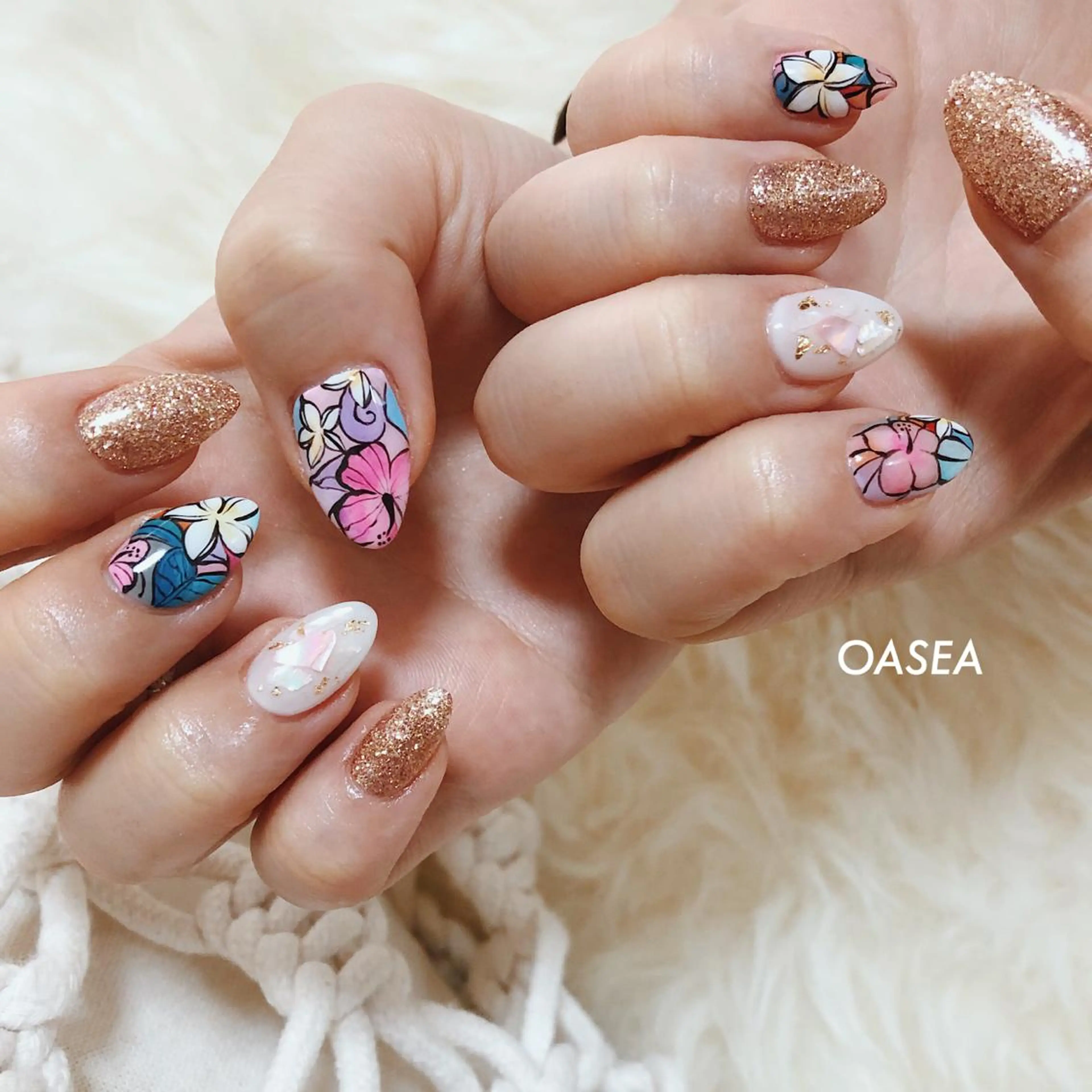 ネイル ハンドネイル 🌞💜 KAORI 🌴のネイルデザイン