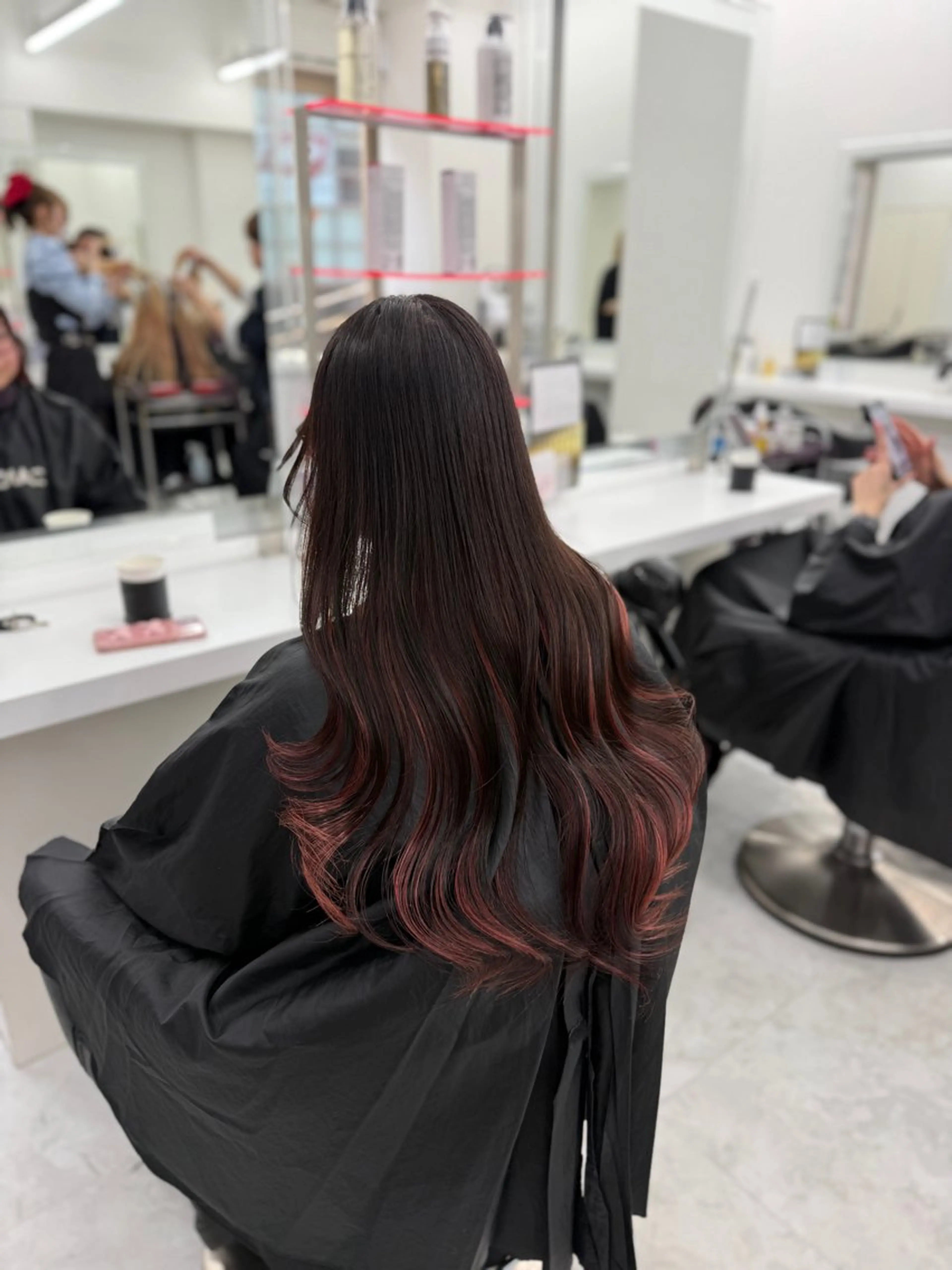 ロング カラー ヘアアレンジ インナーカラー ピンクカラー 🎀Girly艶髪カ ラー🎀Harukaのヘアスタイル