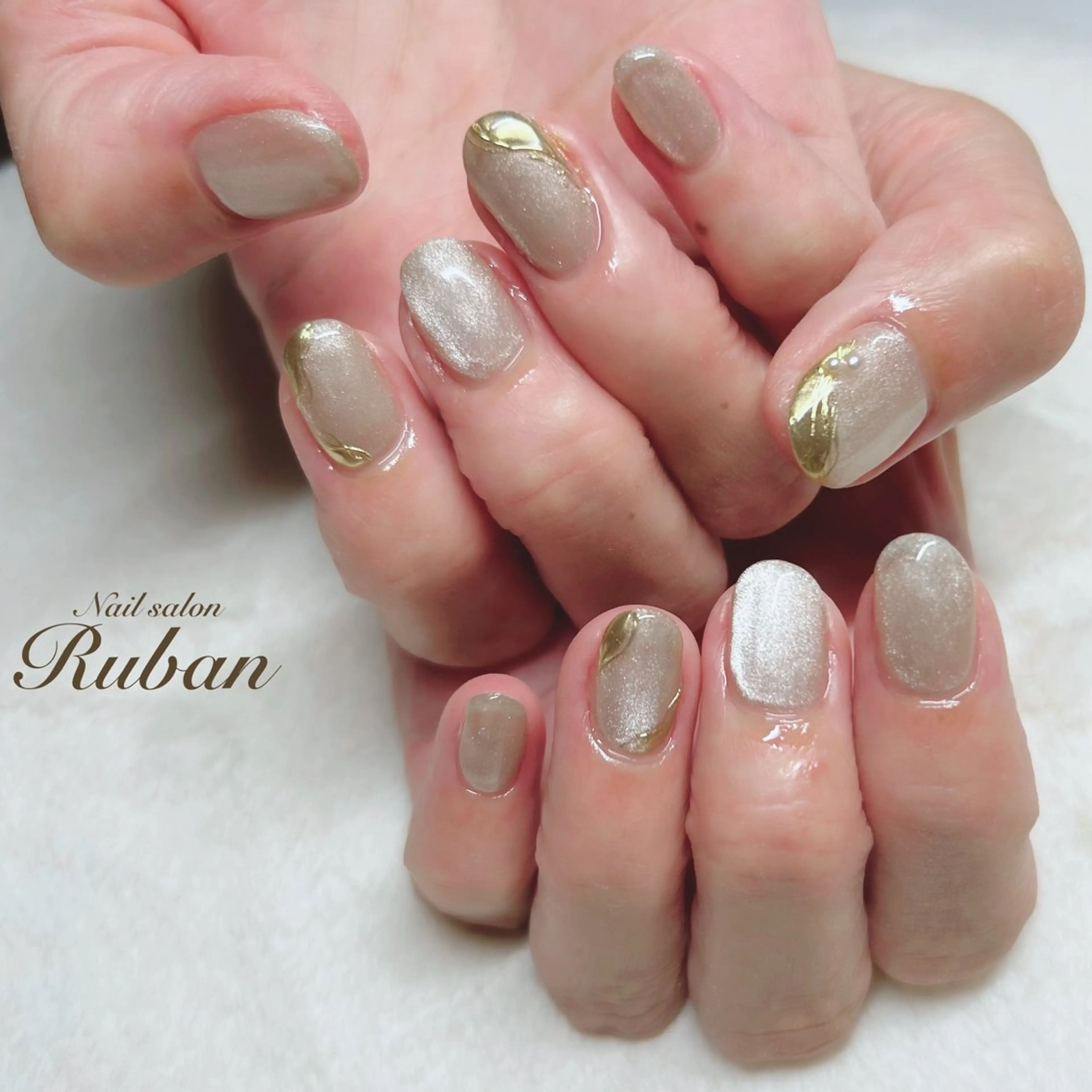 ネイル マグネットネイル ニュアンスネイル Nail salon Rubanのネイルデザイン