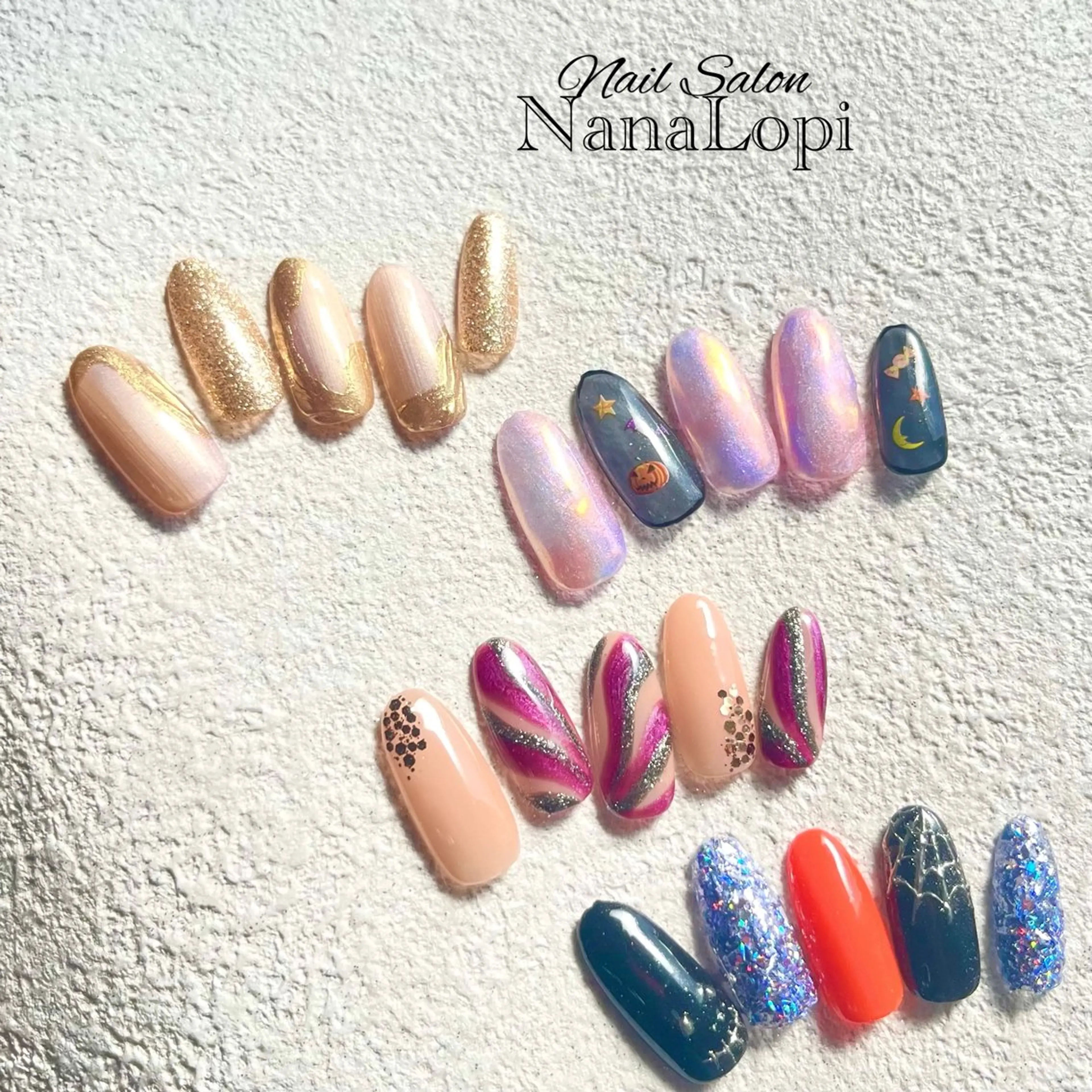 ネイル ハロウィン NanaLopi さやのネイルデザイン