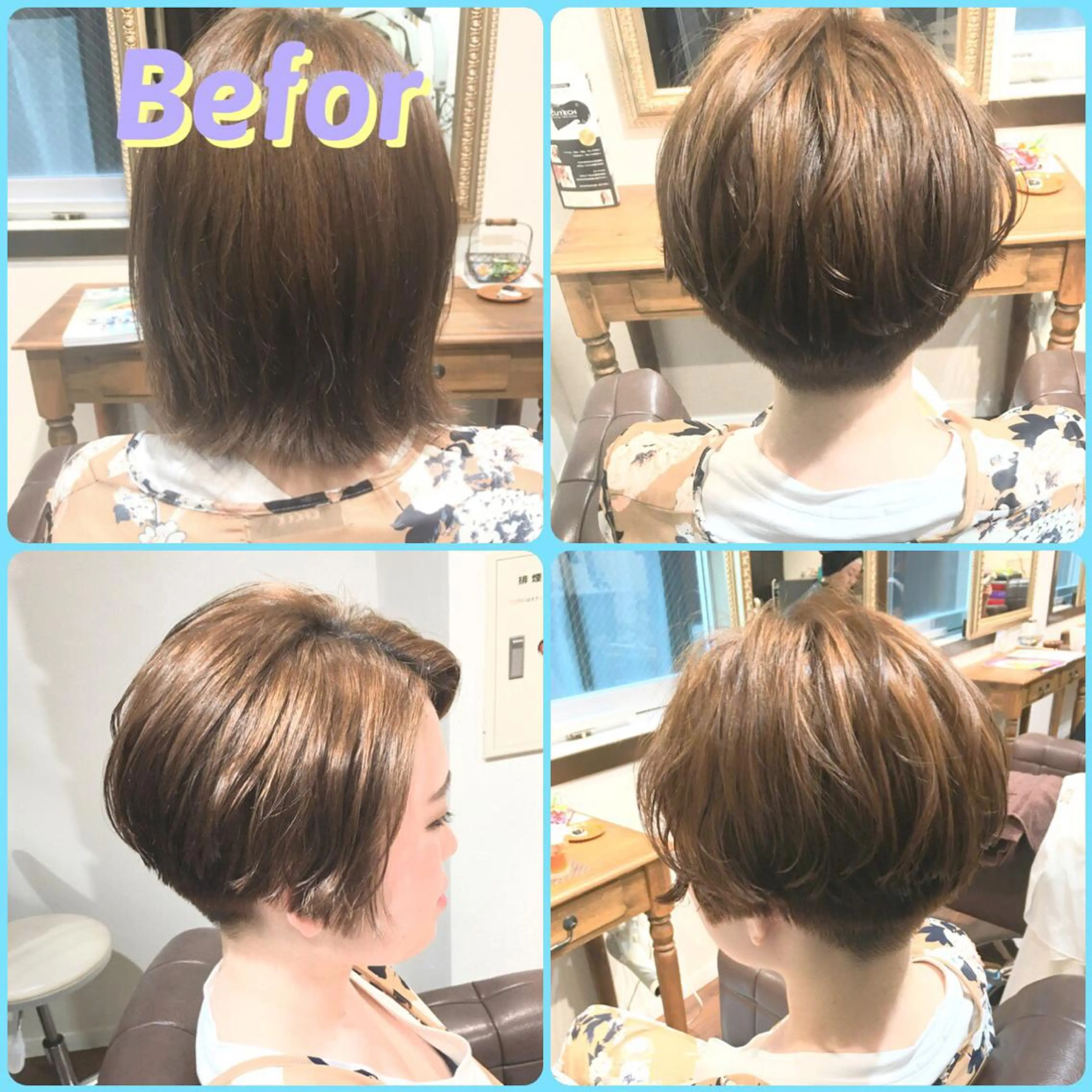 ショート カラー ヘアアレンジ 似合わせカット 刈り上げ 柔らか垢抜けｶﾗｰと ｶｯﾄ🫧ASUKAのヘアスタイル