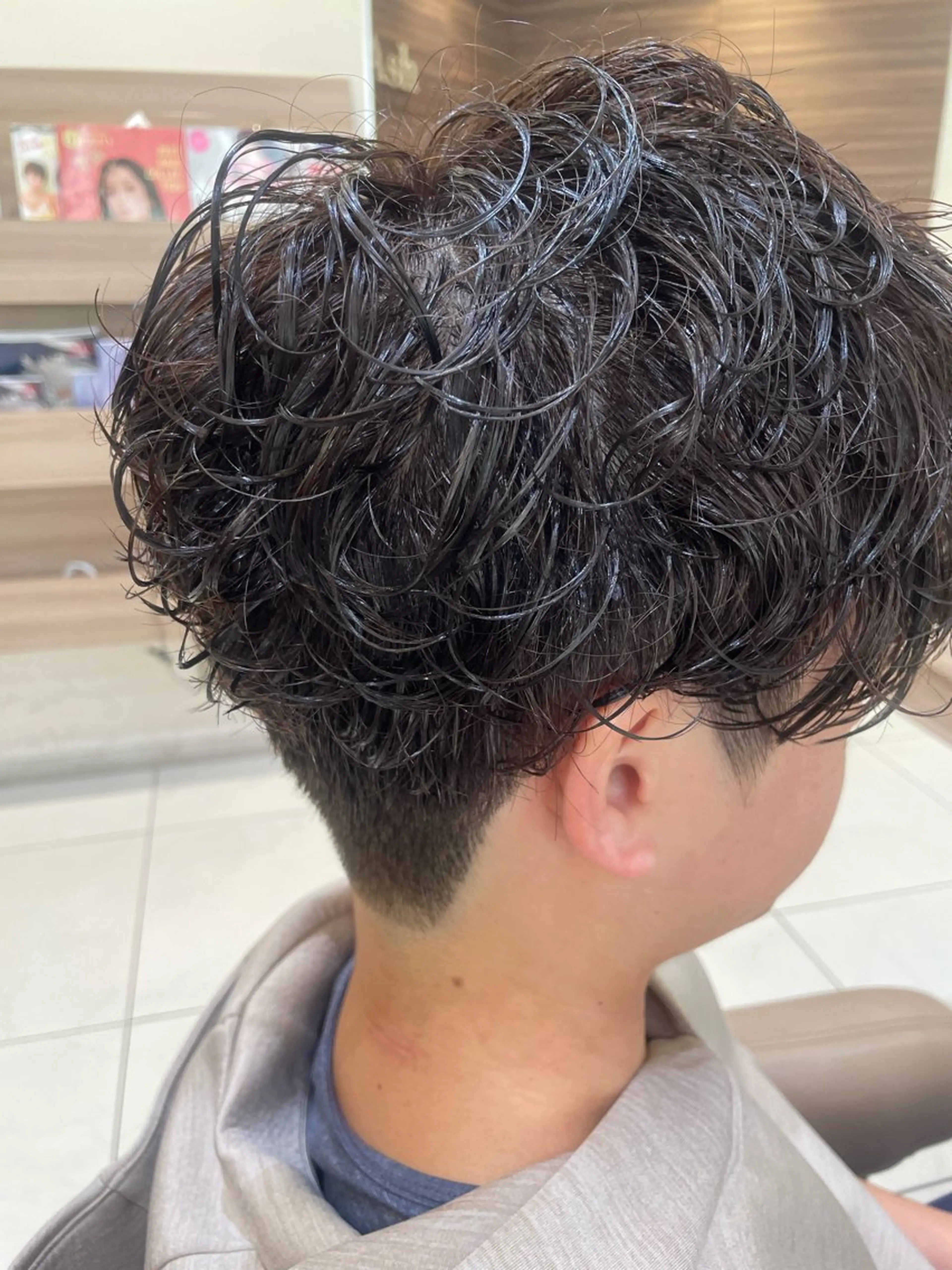 ショート パーマ メンズ カット パーマ 韓国ヘアメイク🎀/ 縮毛矯正✨山本媛香のヘアスタイル