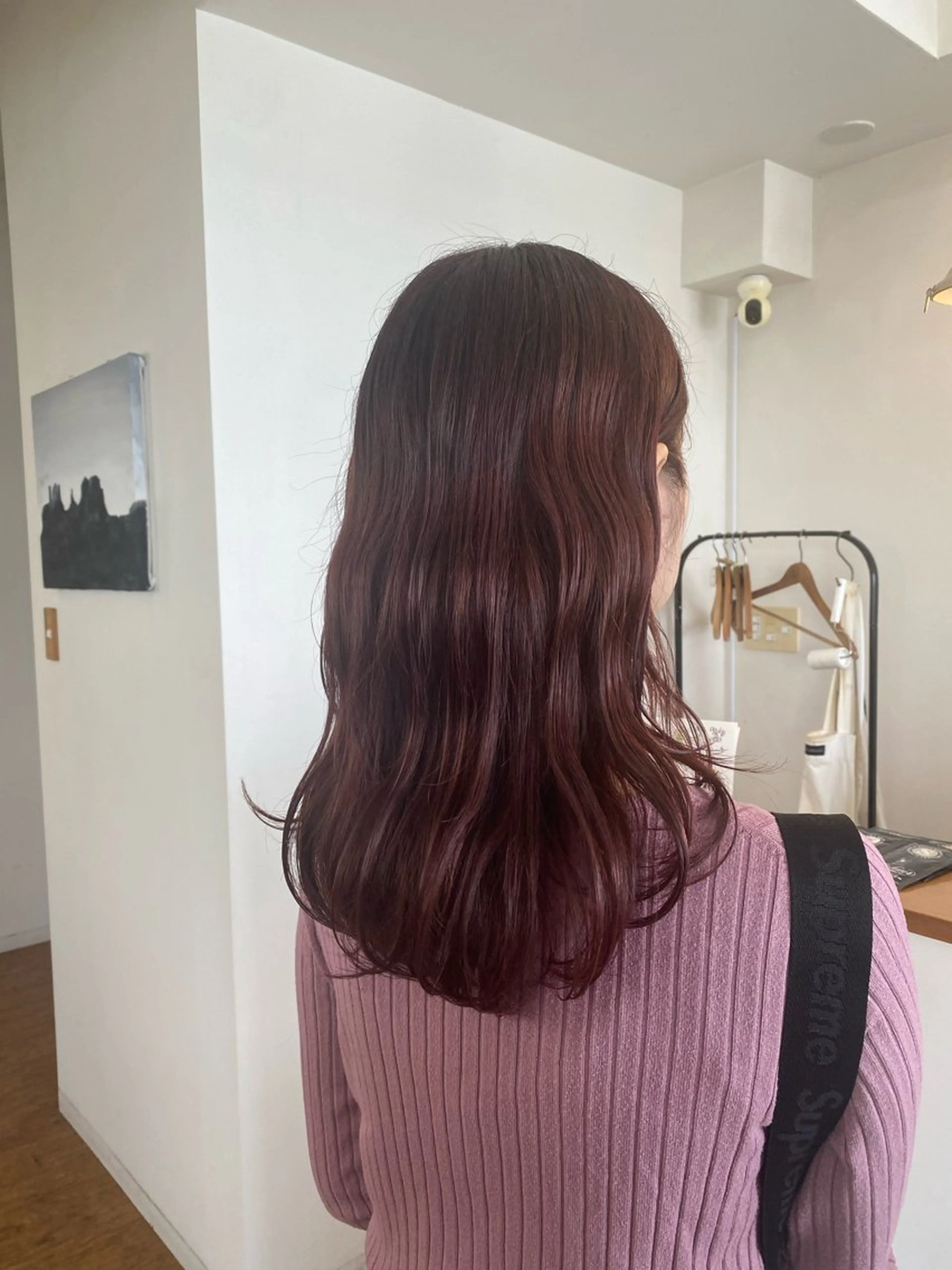 セミロング カラー ブラウンカラー ピンクカラー ピンクブラウン BATON.あずみ /カラー/縮毛矯正のヘアスタイル