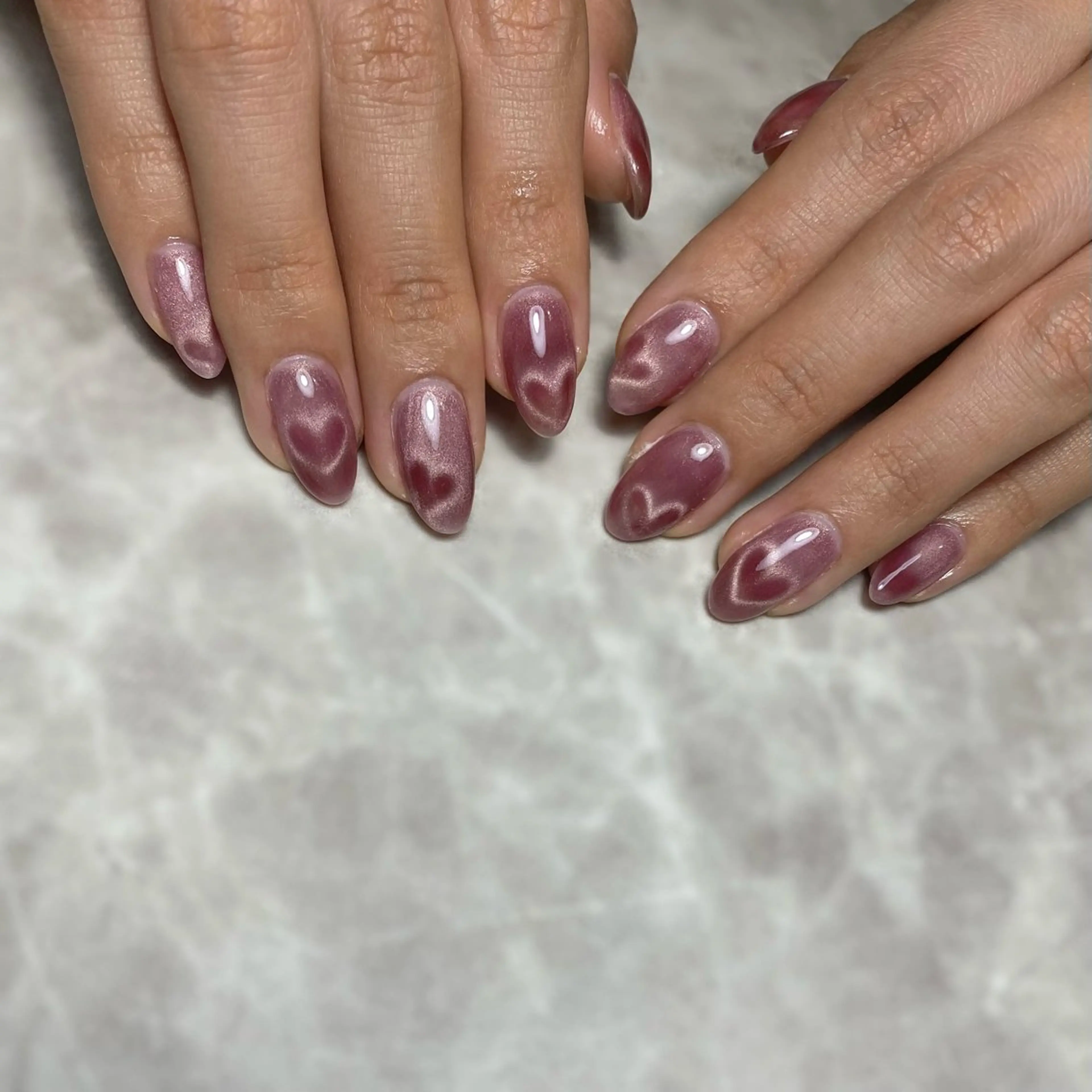 ネイル ハート マグネットネイル ハンドネイル non ♡のネイルデザイン