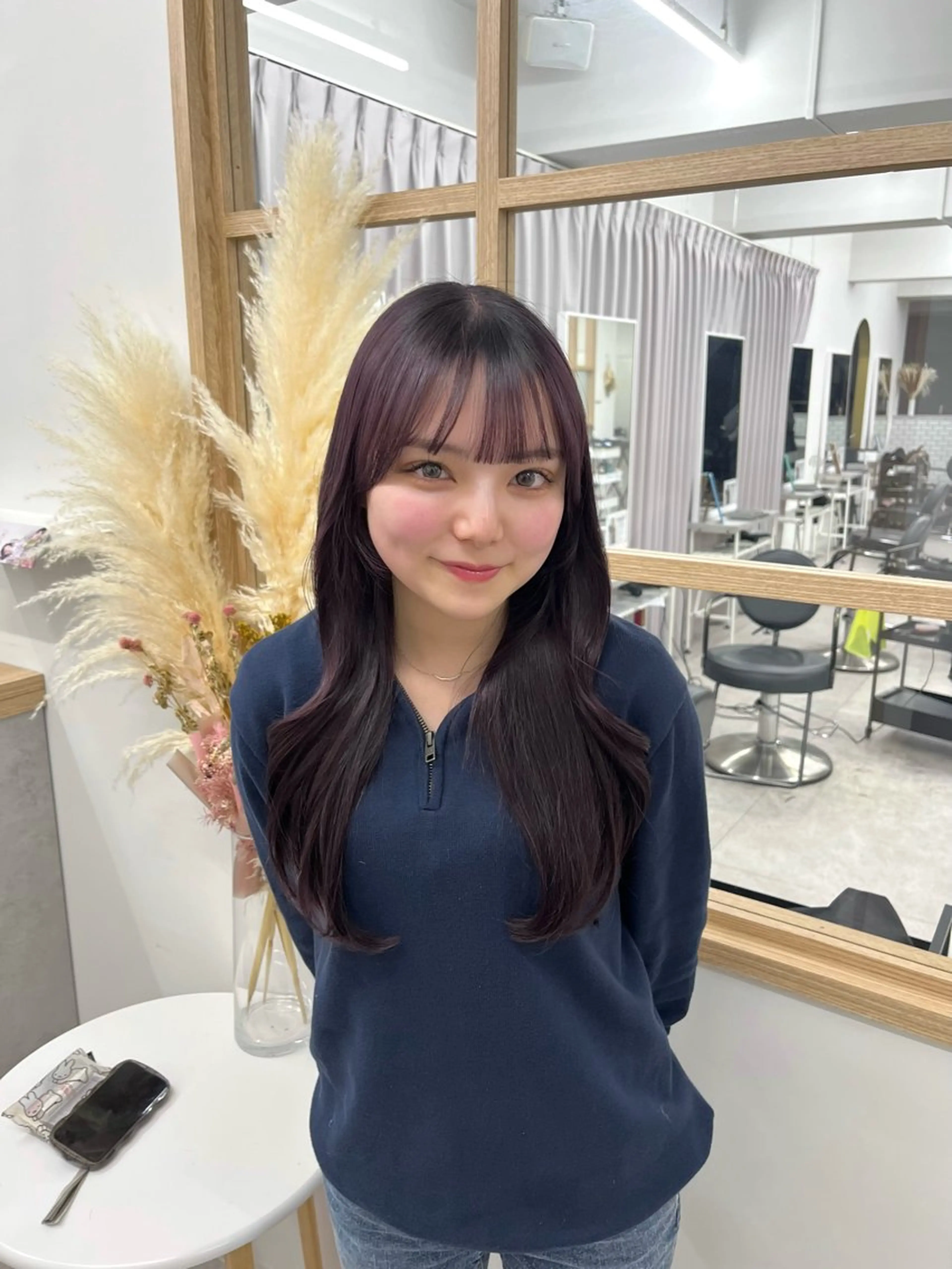 ロング カラー 柔らかオリーブ🌿 HIMARI🌻のヘアスタイル