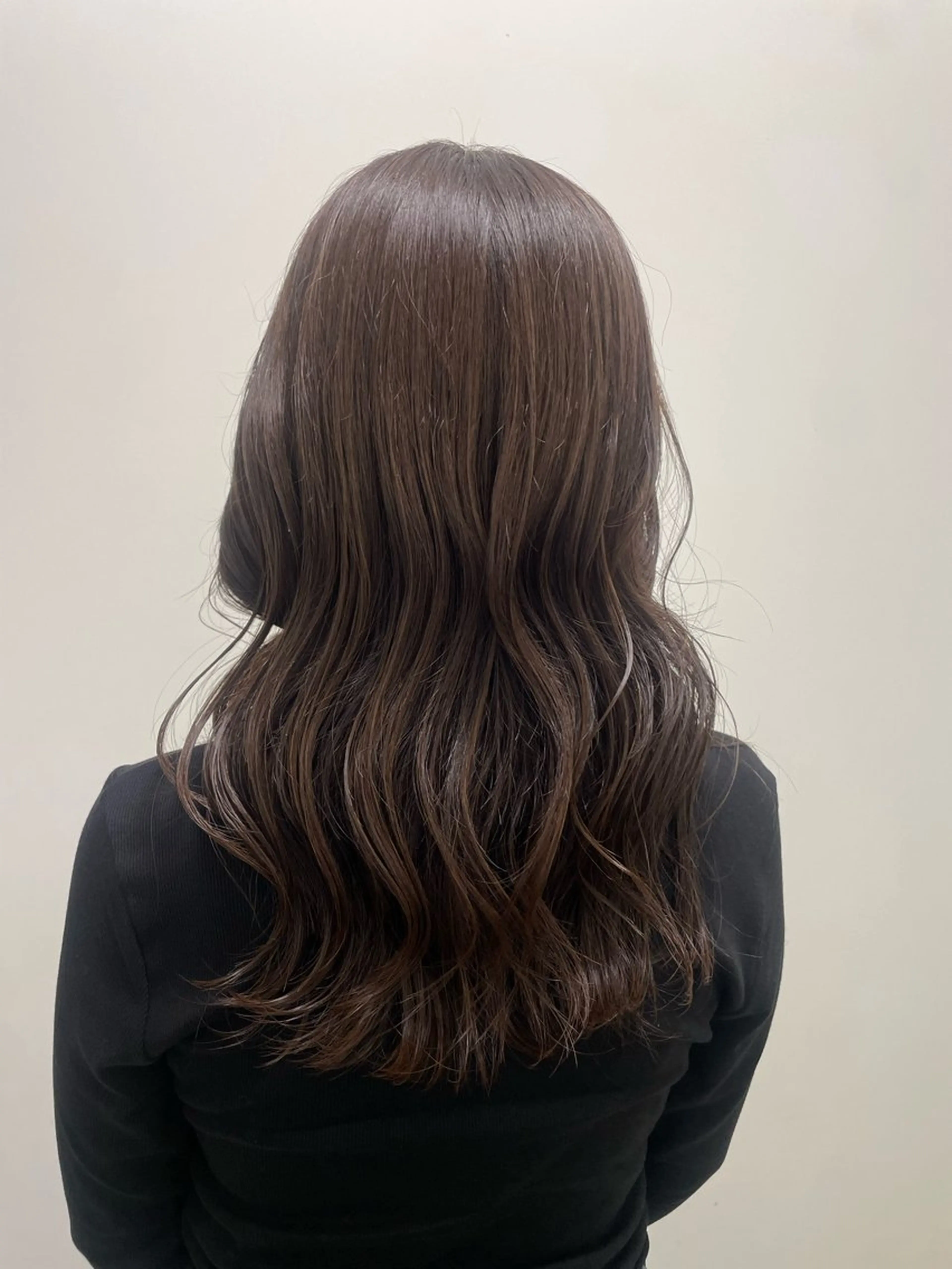 ロング カラー アッシュ アッシュブラウン ブラウンカラー カット ヘアカラー 韓国風骨格カット 艶カラー🩶髙林夏美のヘアスタイル