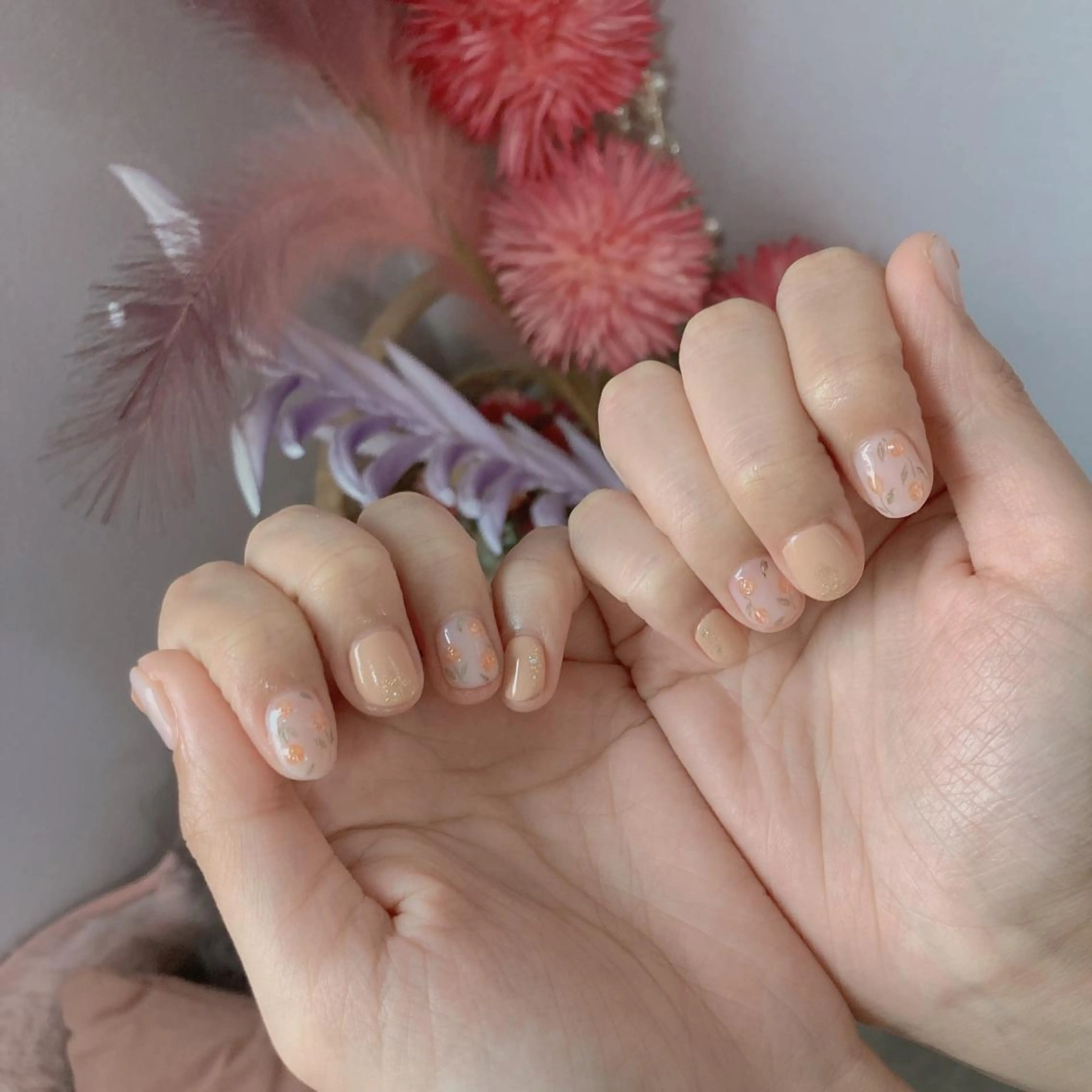 ネイル ハンドネイル 韓国ネイル/ワンホン ネイル🎀表参道3分のネイルデザイン