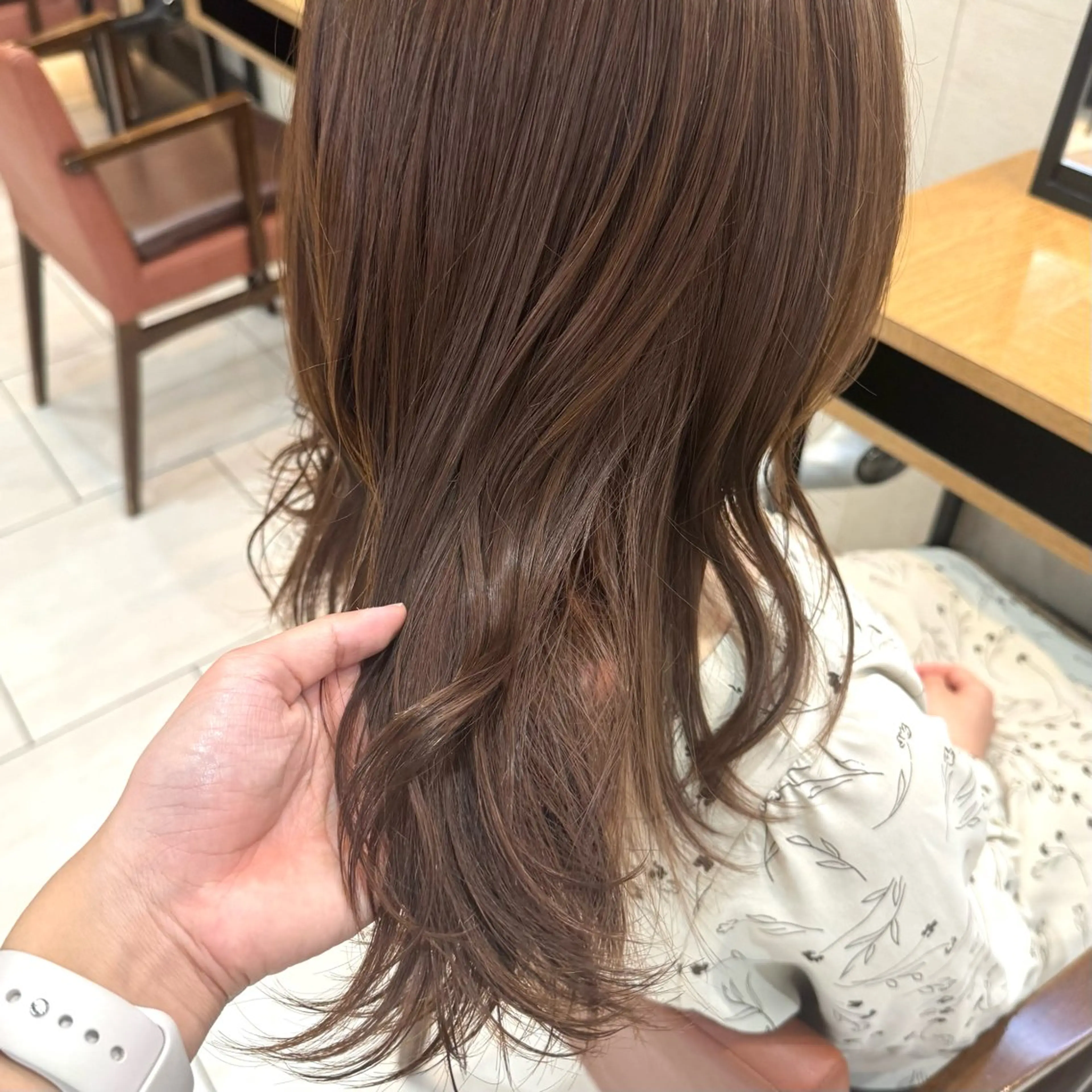 セミロング カラー カット ヘアカラー トリートメント 透明感カラー/レイ ヤー/Nana🌈のヘアスタイル