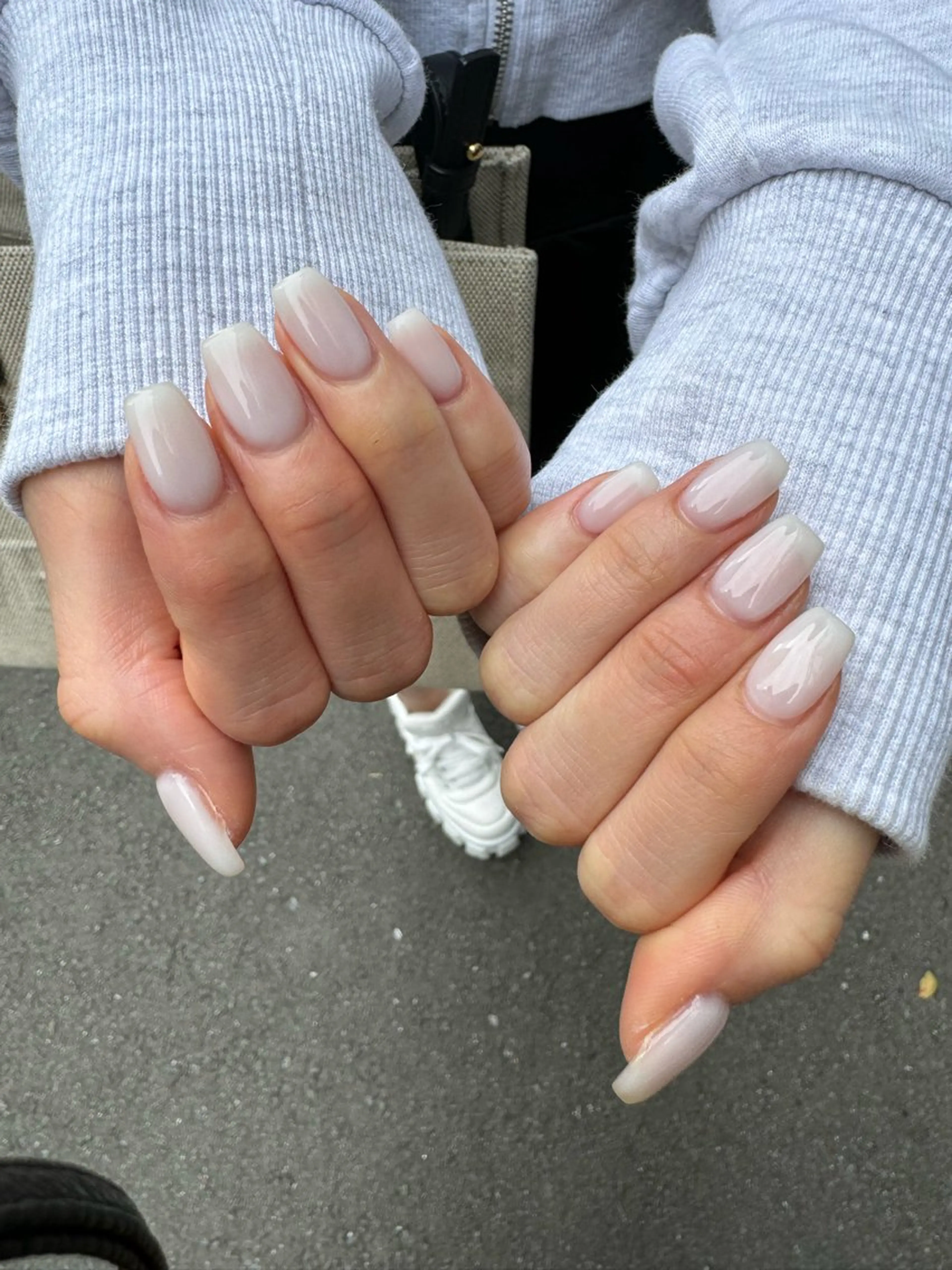 ネイル フレンチネイル ハート ロングネイル マグネットネイル ミラーネイル ハンドネイル MH_ Nailのネイルデザイン