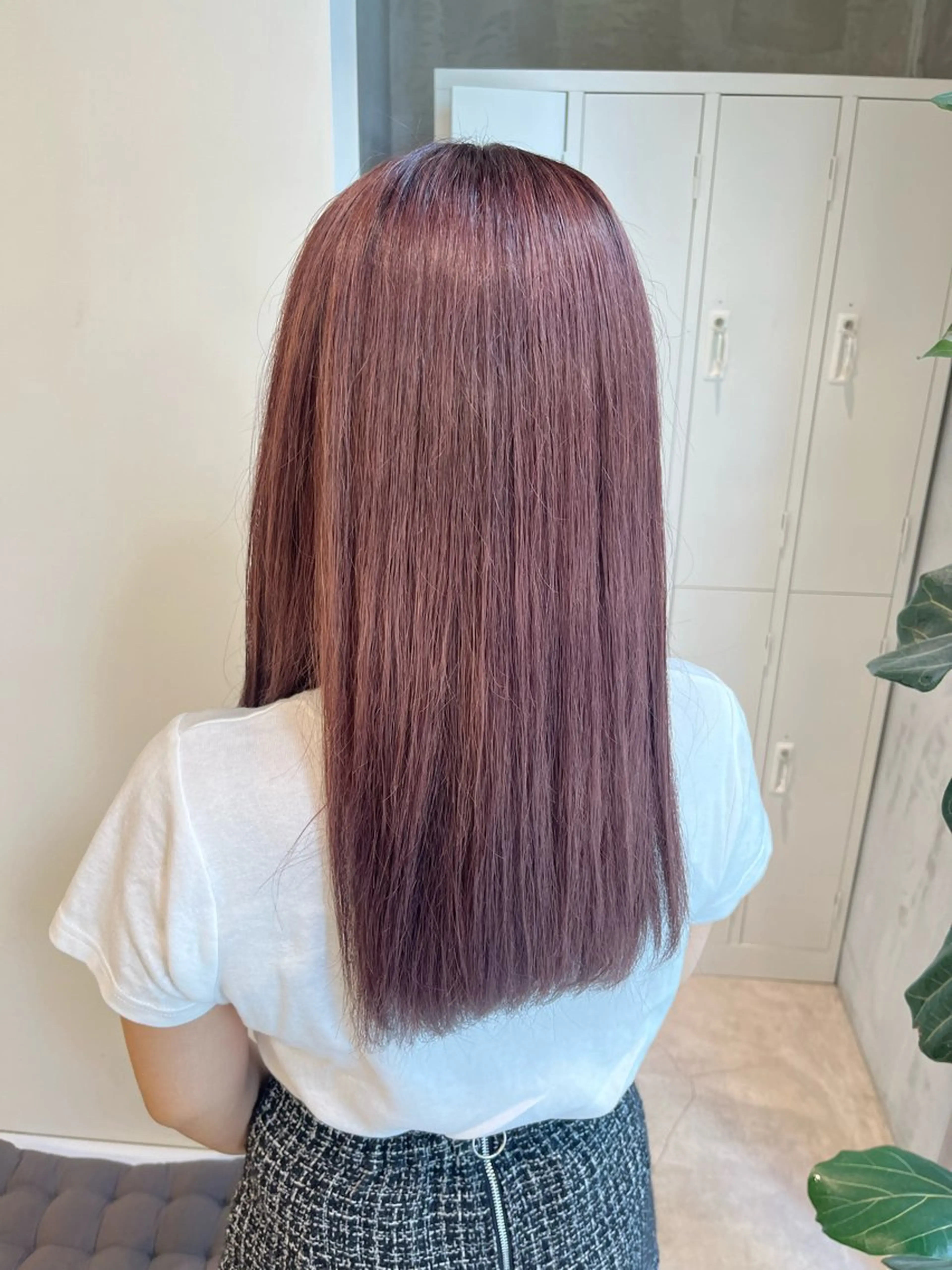 セミロング カラー ブラウンカラー ピンクカラー ピンクブラウン 結衣/ 無料カットモデル🎀のヘアスタイル