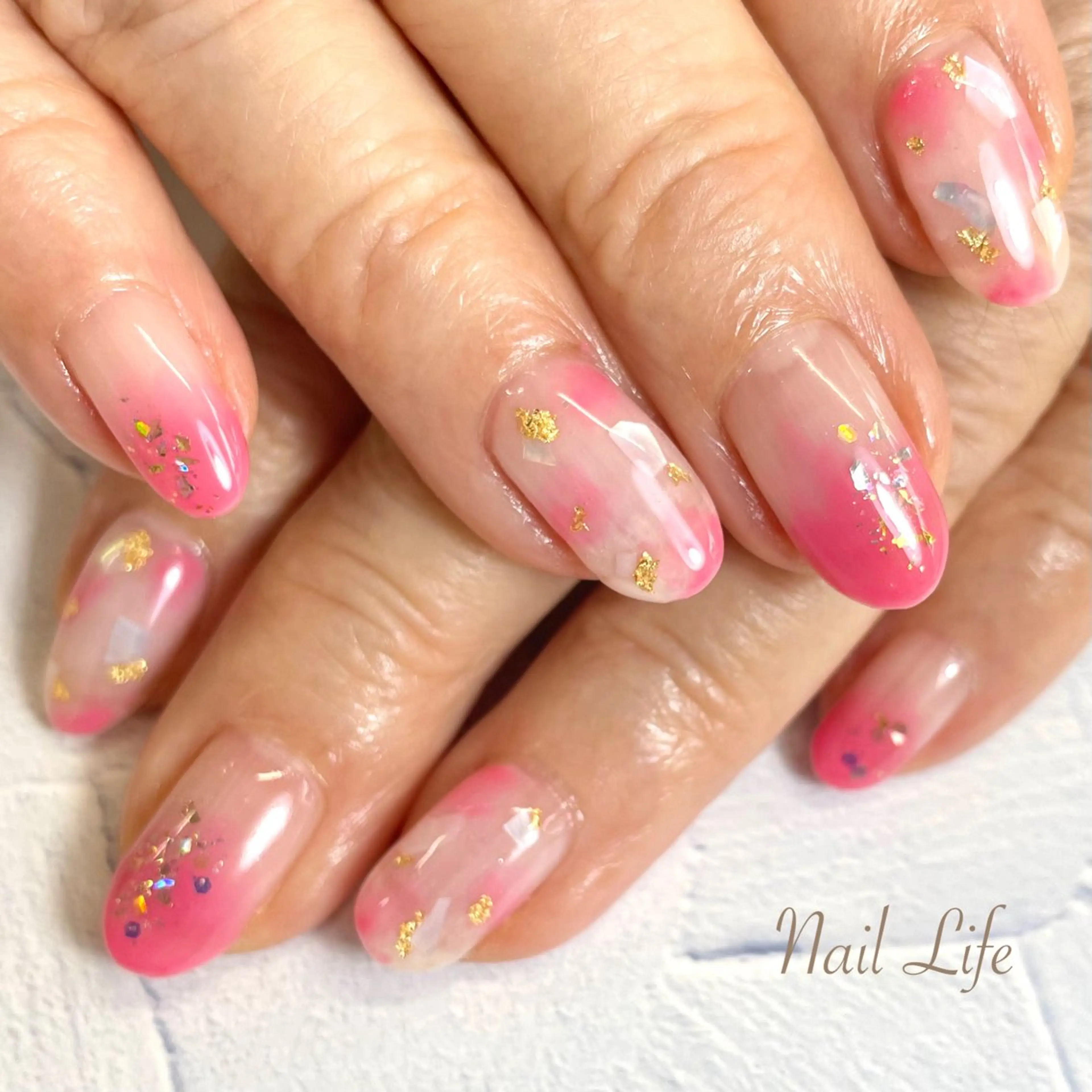 ネイル ピンク 大嶋 めぐみのネイルデザイン