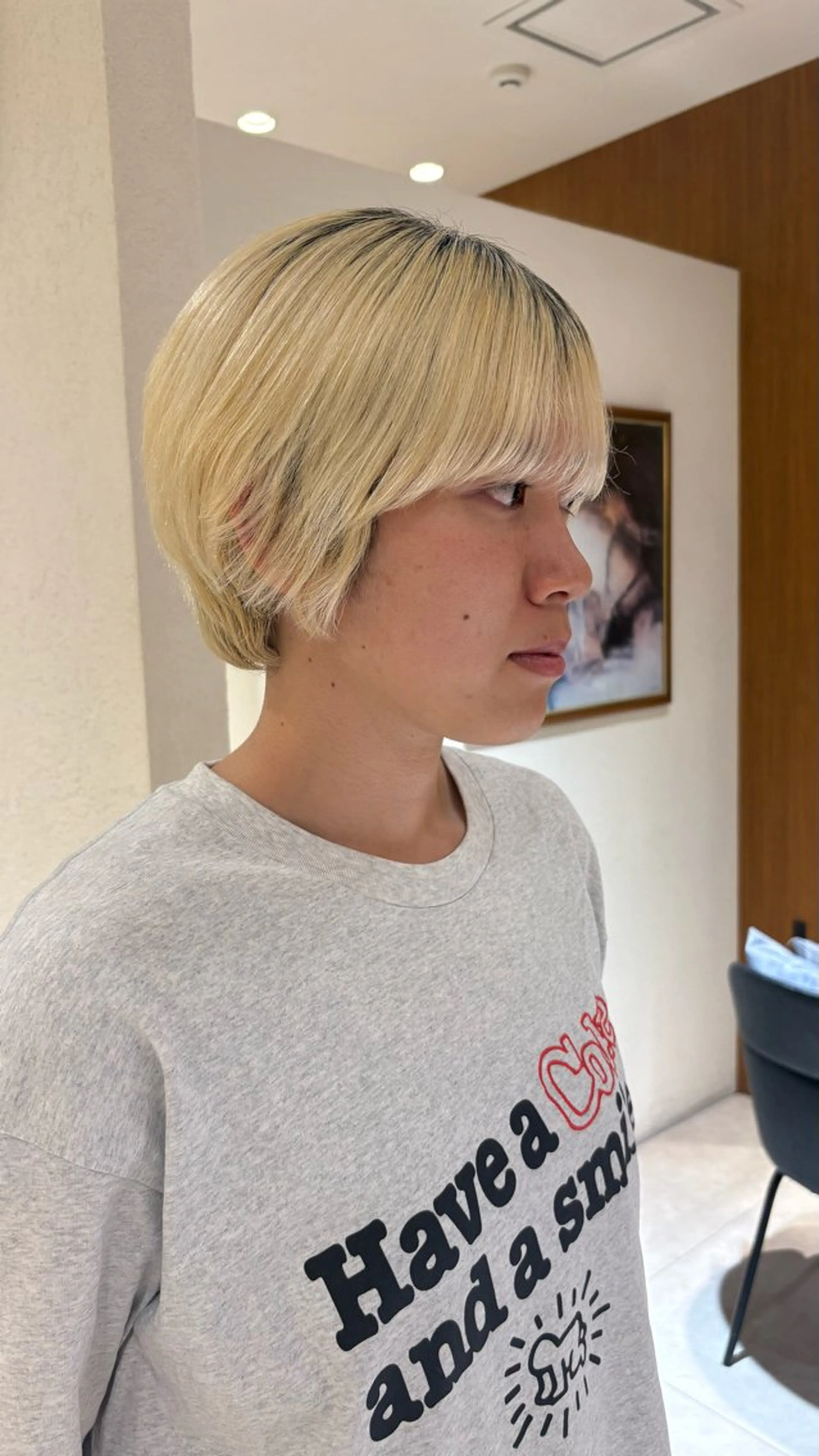 ショート 《センターパート / perm》ナミのヘアスタイル