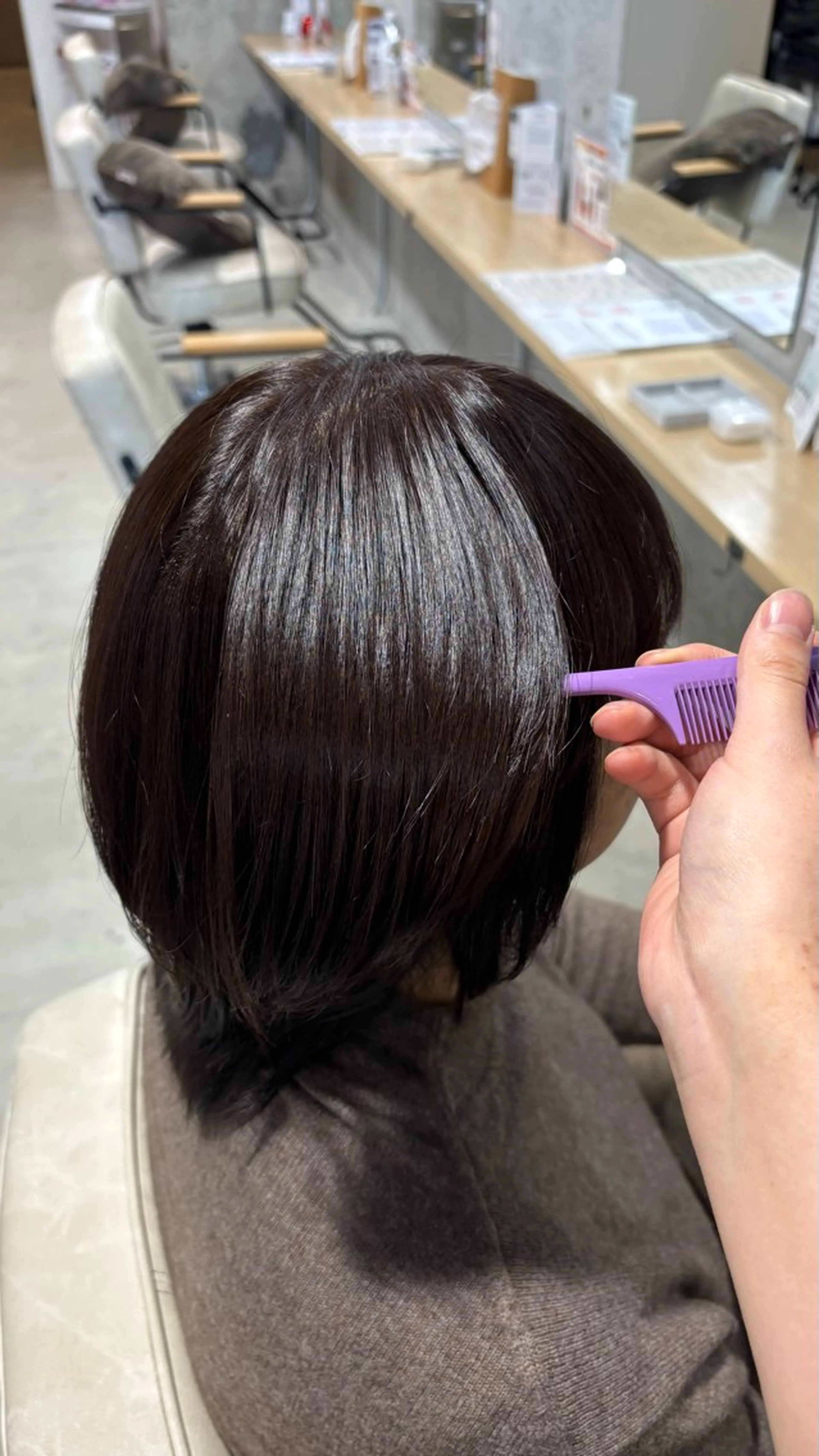 ミディアム ヘアカラー さくらこ/オリーブ カラー/カラーモデルのヘアスタイル
