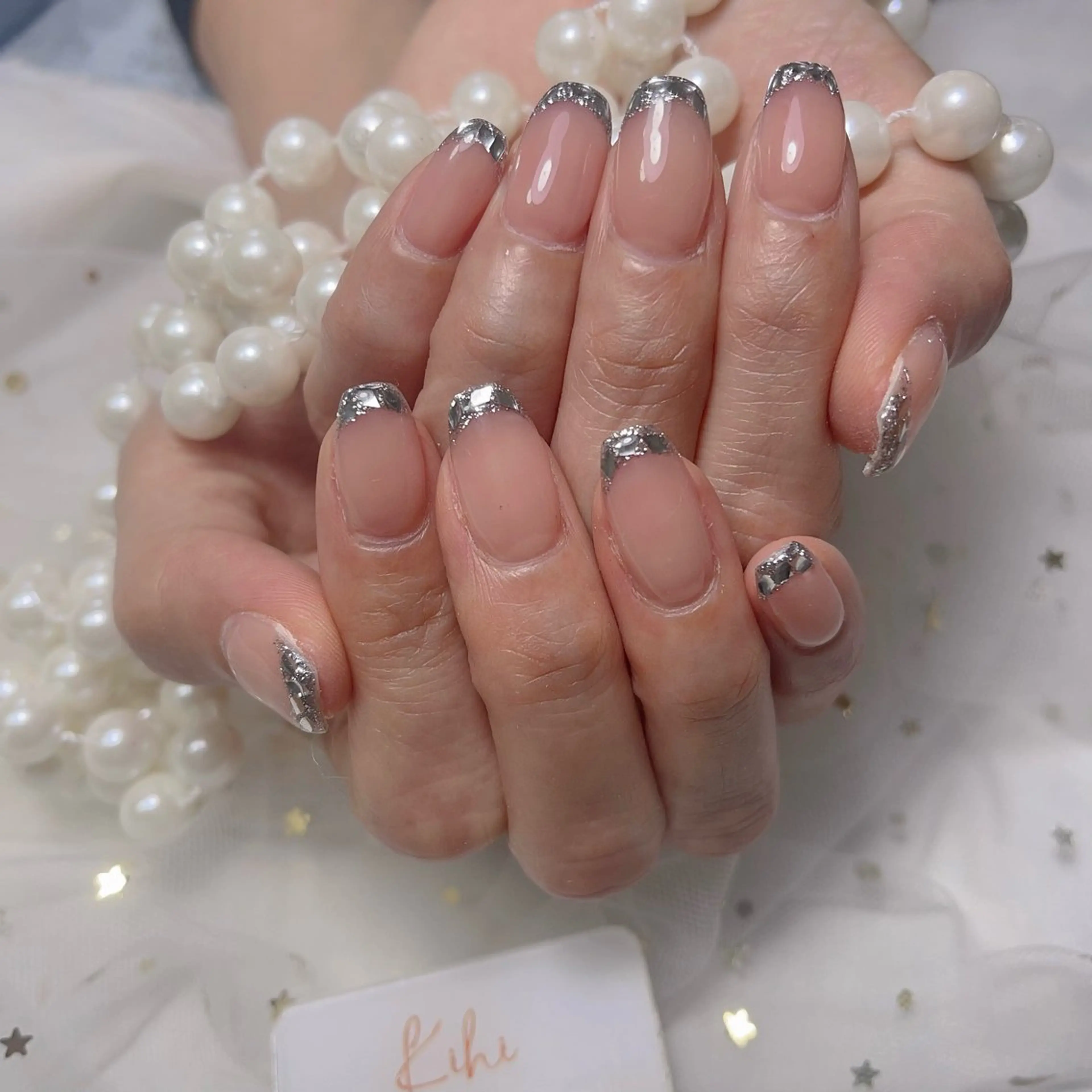 ネイル アートネイル フレンチネイル ジェルネイル グラデーション 韓国ネイル ハンドネイル さくら💮💮 【オフ無料】のネイルデザイン