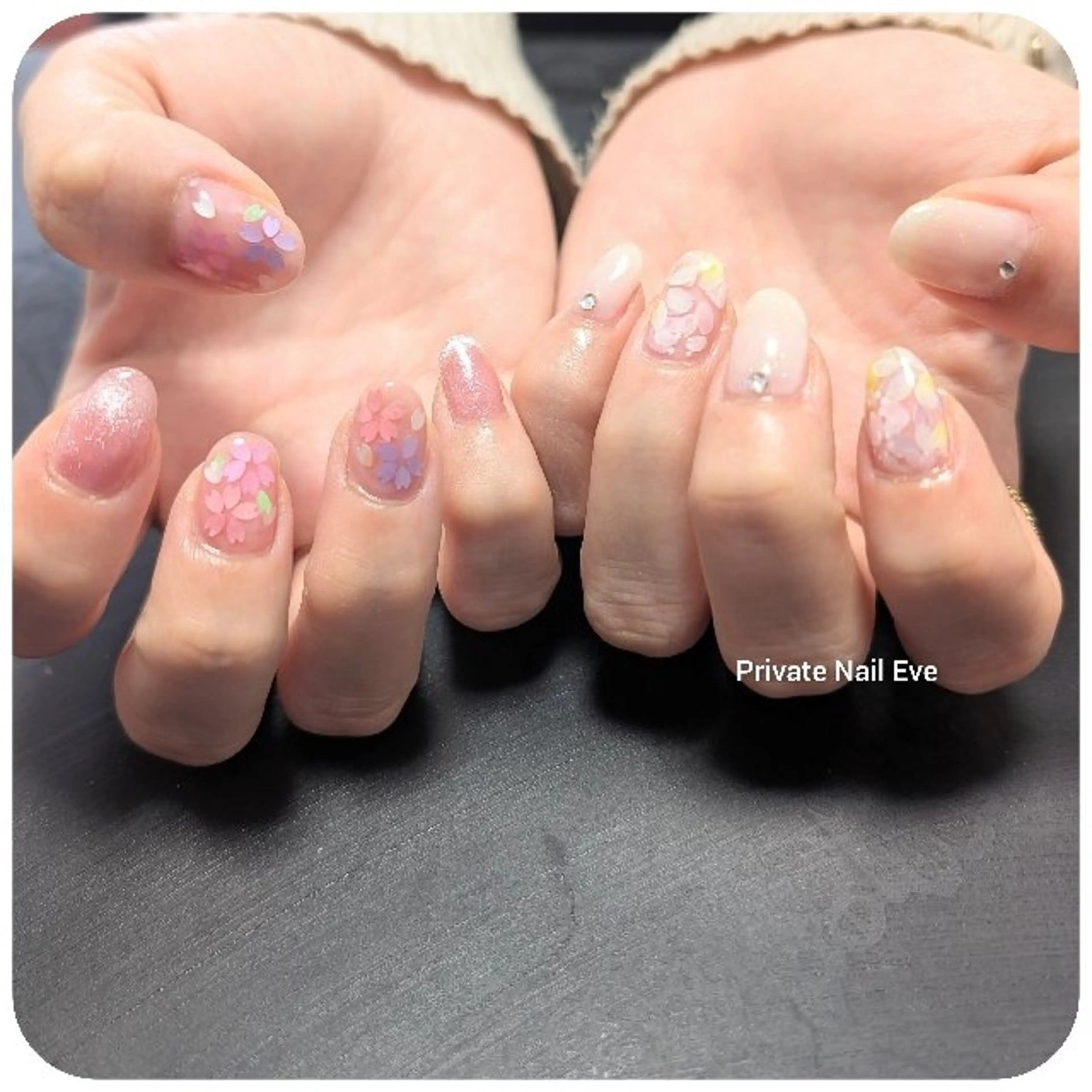 ネイル 桜ネイル ハンドネイル ネイル junkoのネイルデザイン