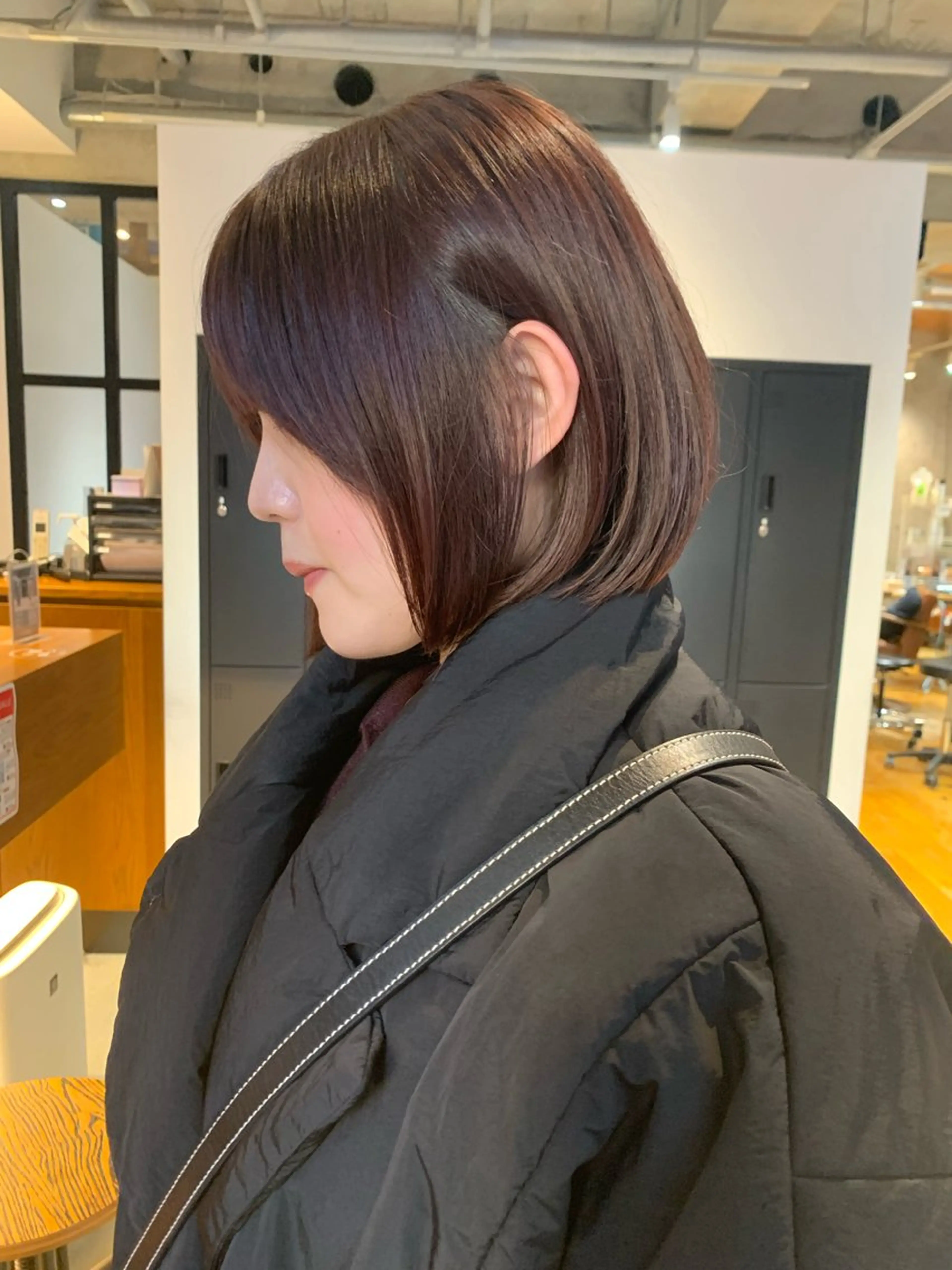 セミロング カラー 朝ラクパーマ 透明感カラー横山大樹のヘアスタイル