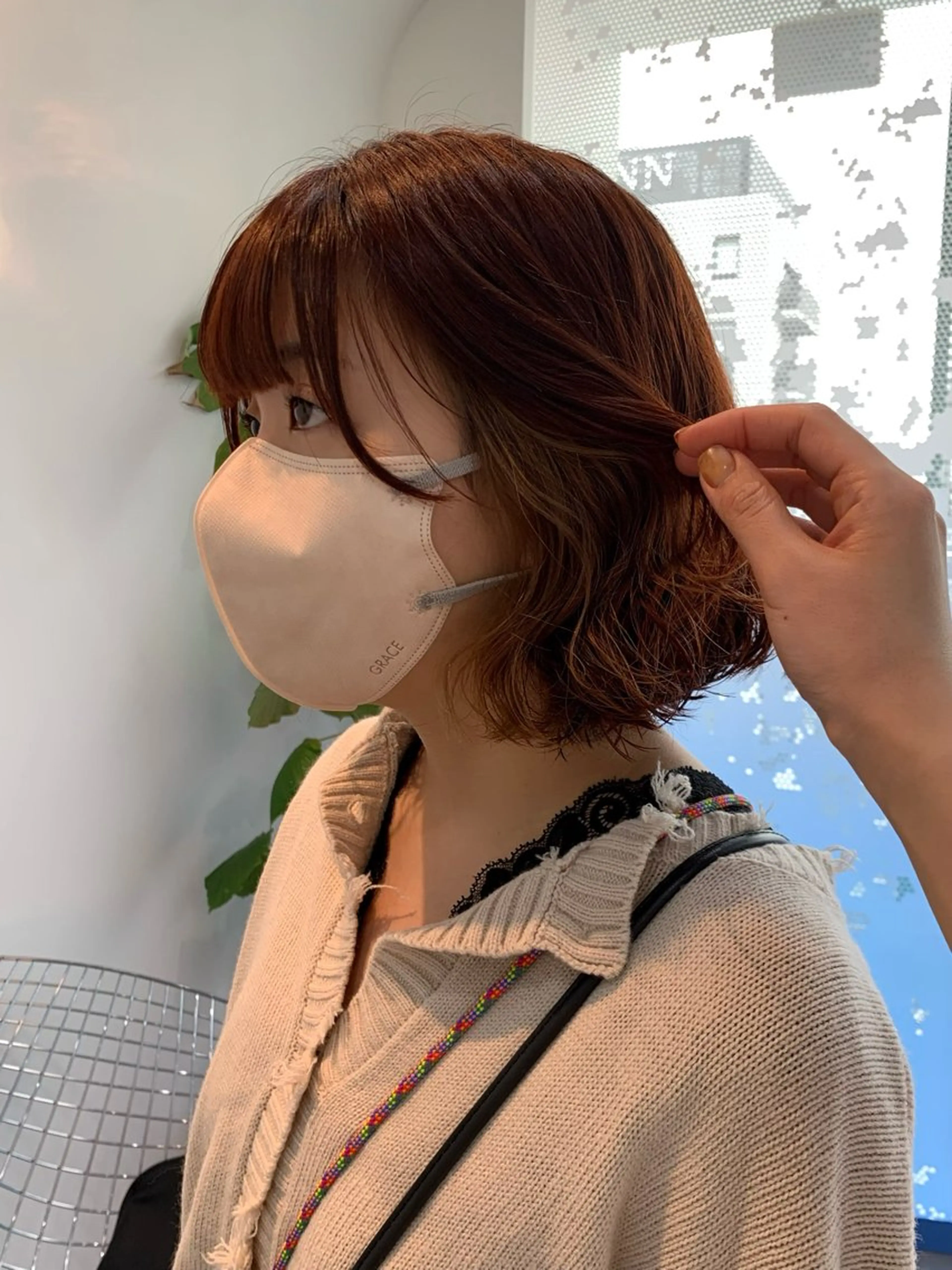 ミディアム パーマ 川北 彩乃/完全個室サロンのヘアスタイル