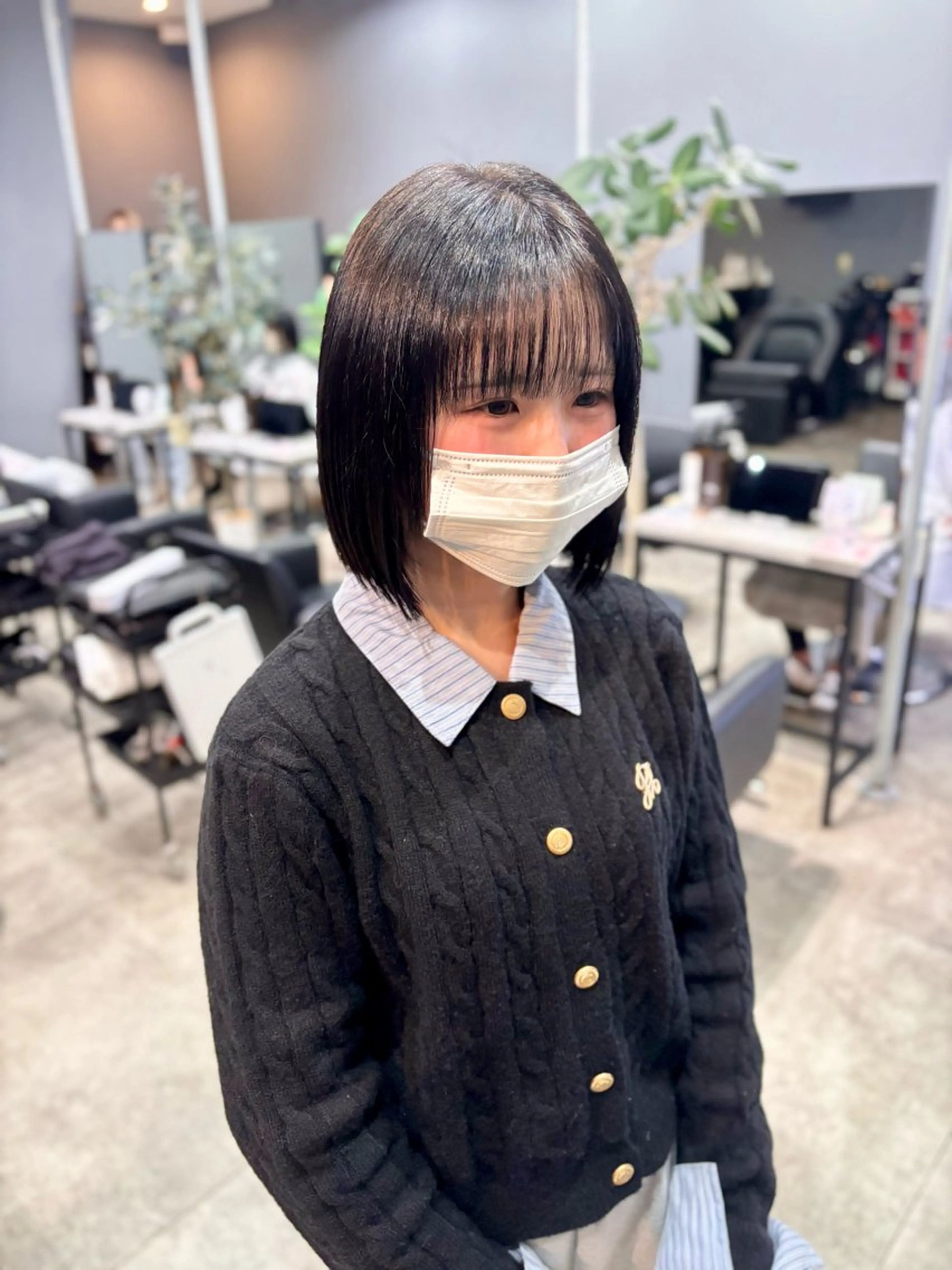 ショート 切りっぱなしボブ ボブ カット 縮毛矯正 ✂︎GLITTER ✂︎Yuu✂︎のヘアスタイル