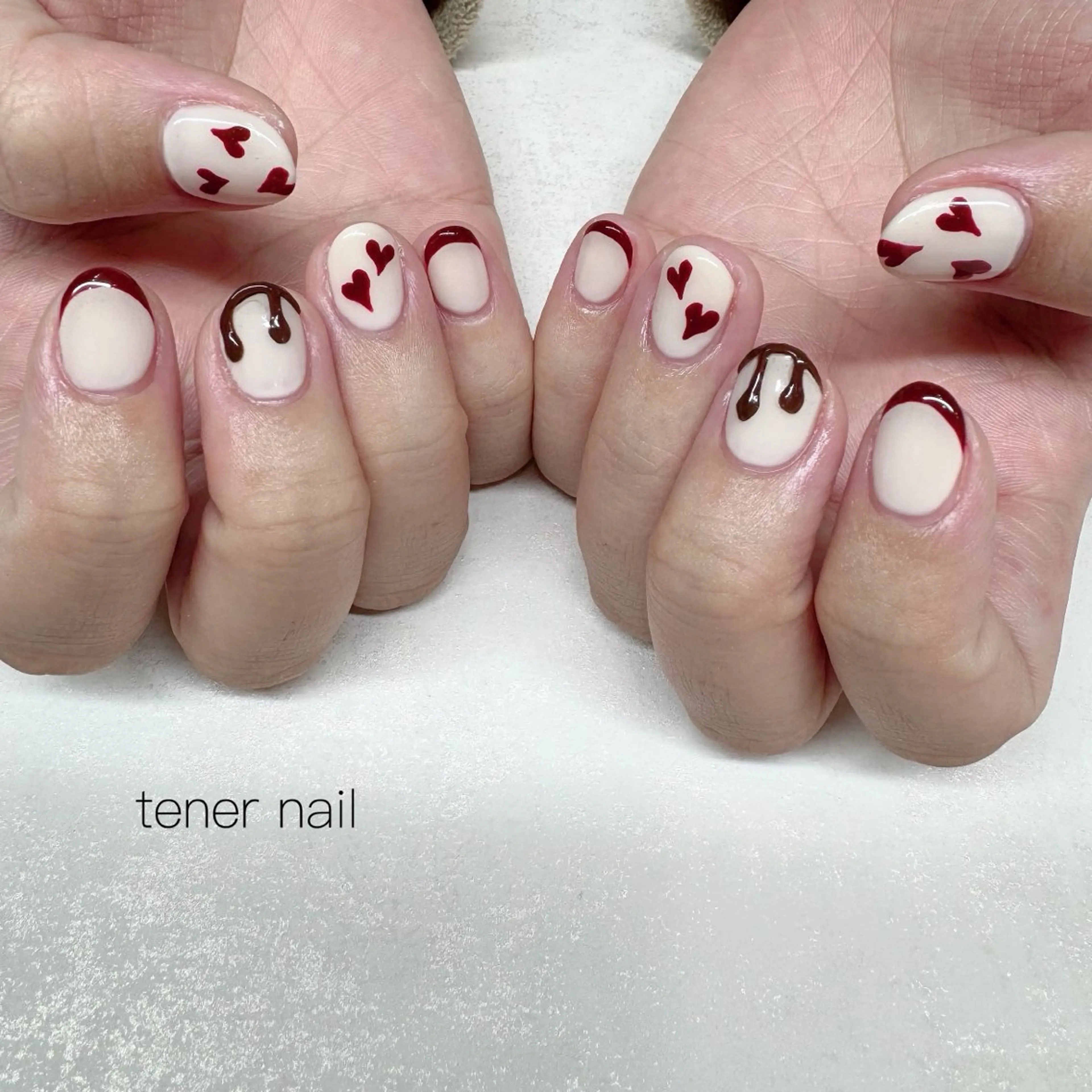 ネイル バレンタイン ハンドネイル tener  nail  テネルネイル所属・テネルネイル tener nailのネイルデザイン