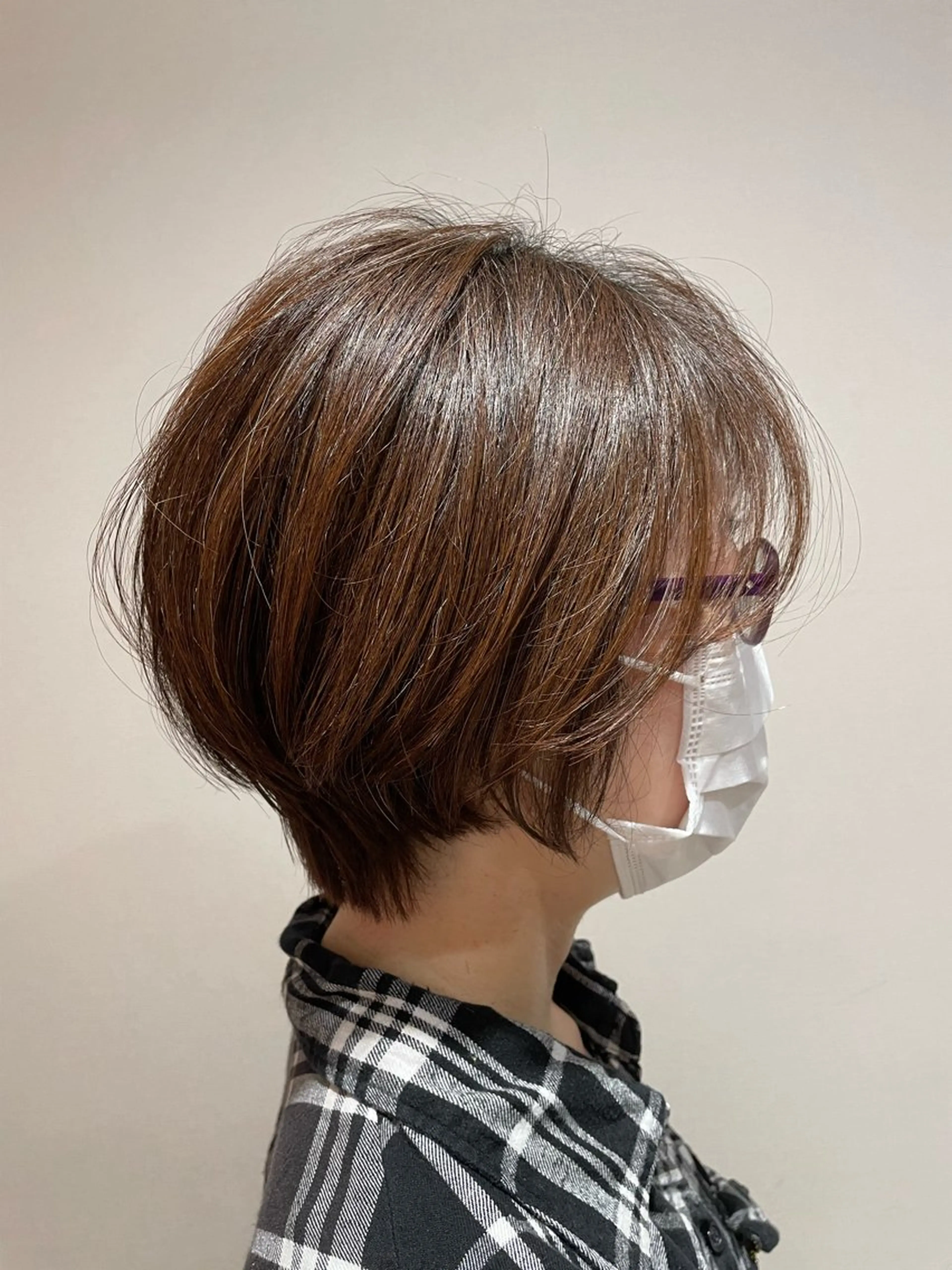 ショート 丸みショート ショートヘア 韓国風パーマ❁ fu-ka❁艶カラーのヘアスタイル