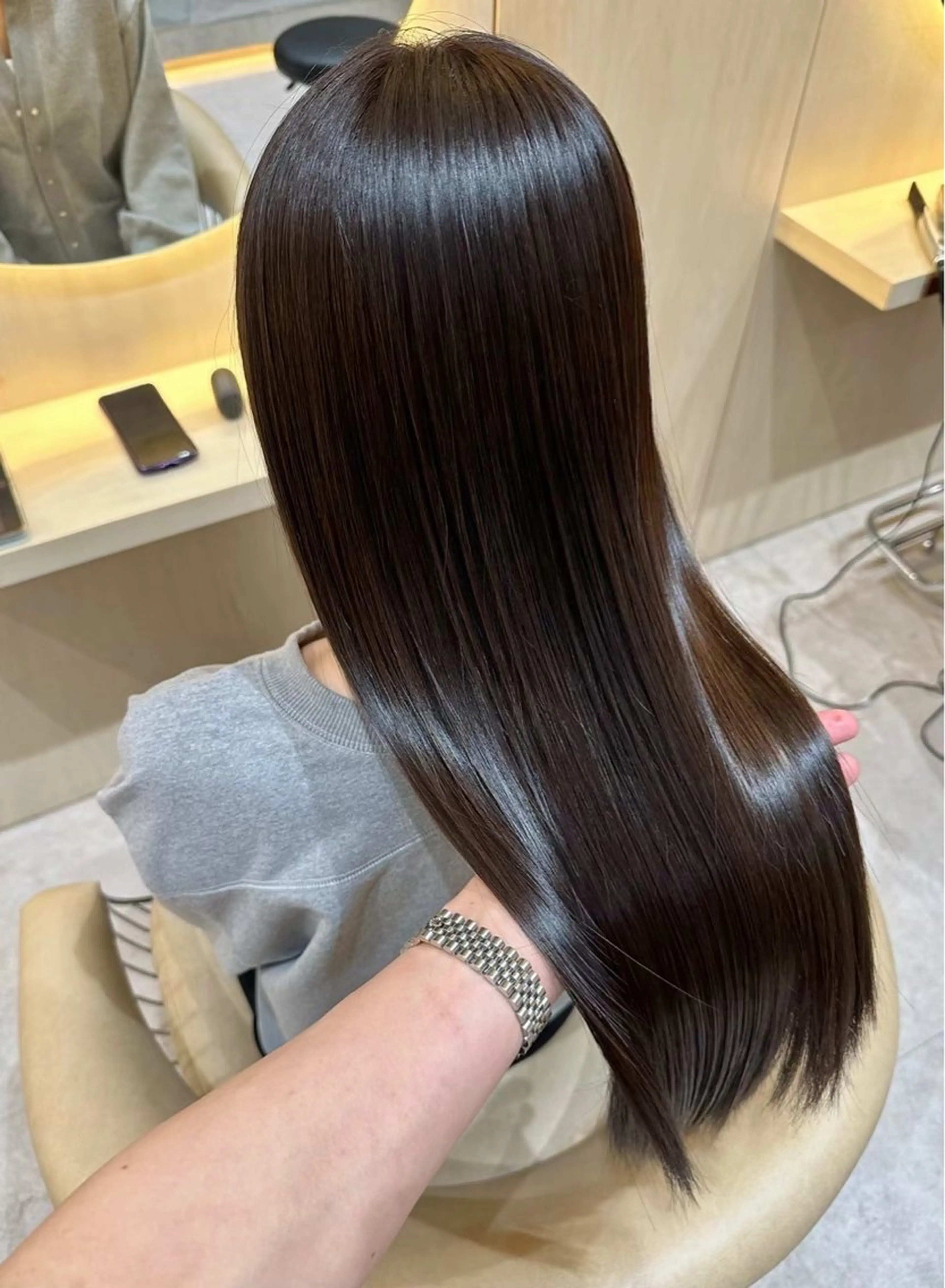 ロング ヘアカラー 縮毛矯正 トリートメント 縮毛矯正/透明感/ 松葉 晃明のヘアスタイル