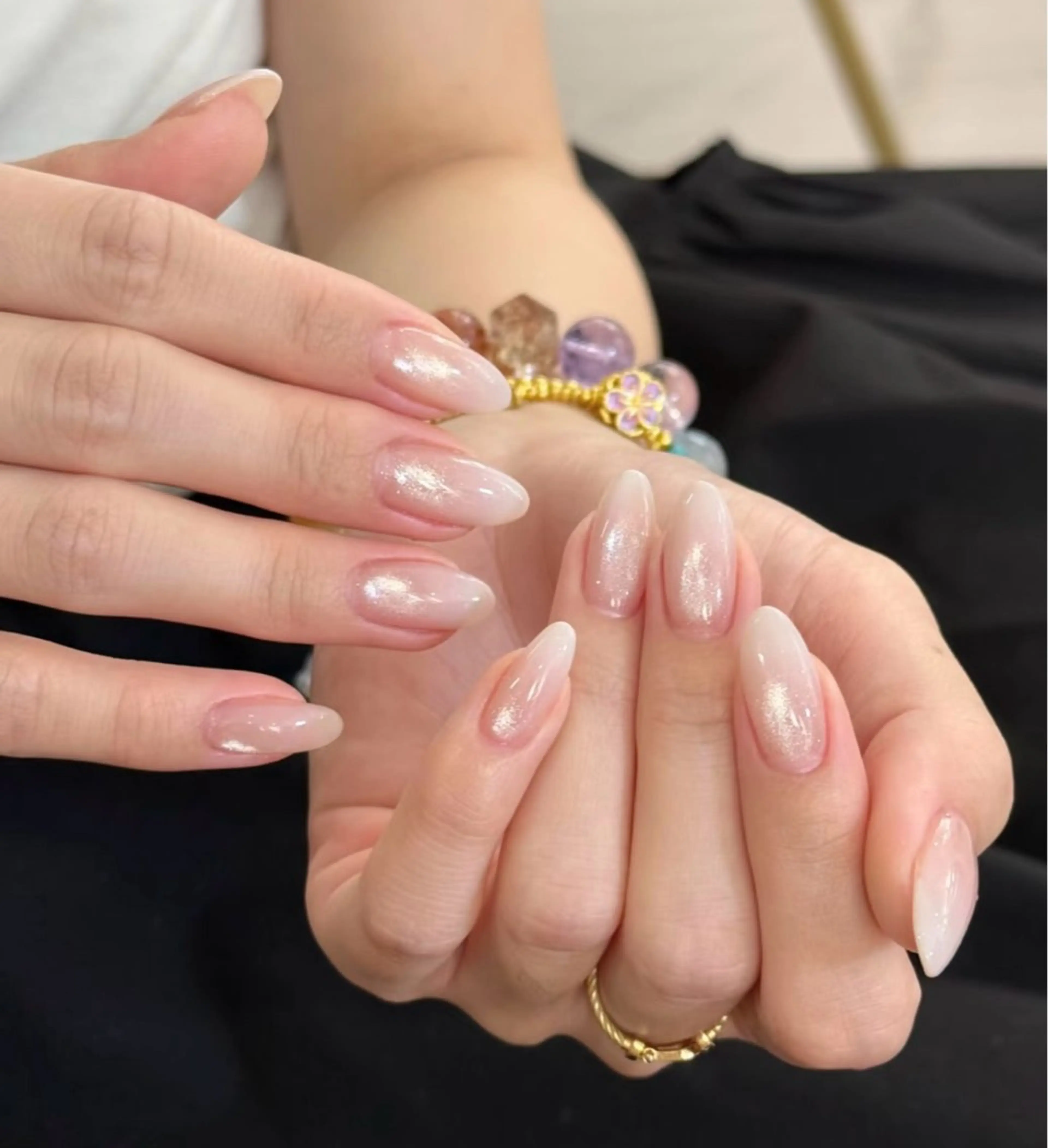 ネイル 桜ネイル フットネイル フレンチネイル グラデーション 氷ネイル・うるうるネイル ハンドネイル Lynn_ Nailのネイルデザイン
