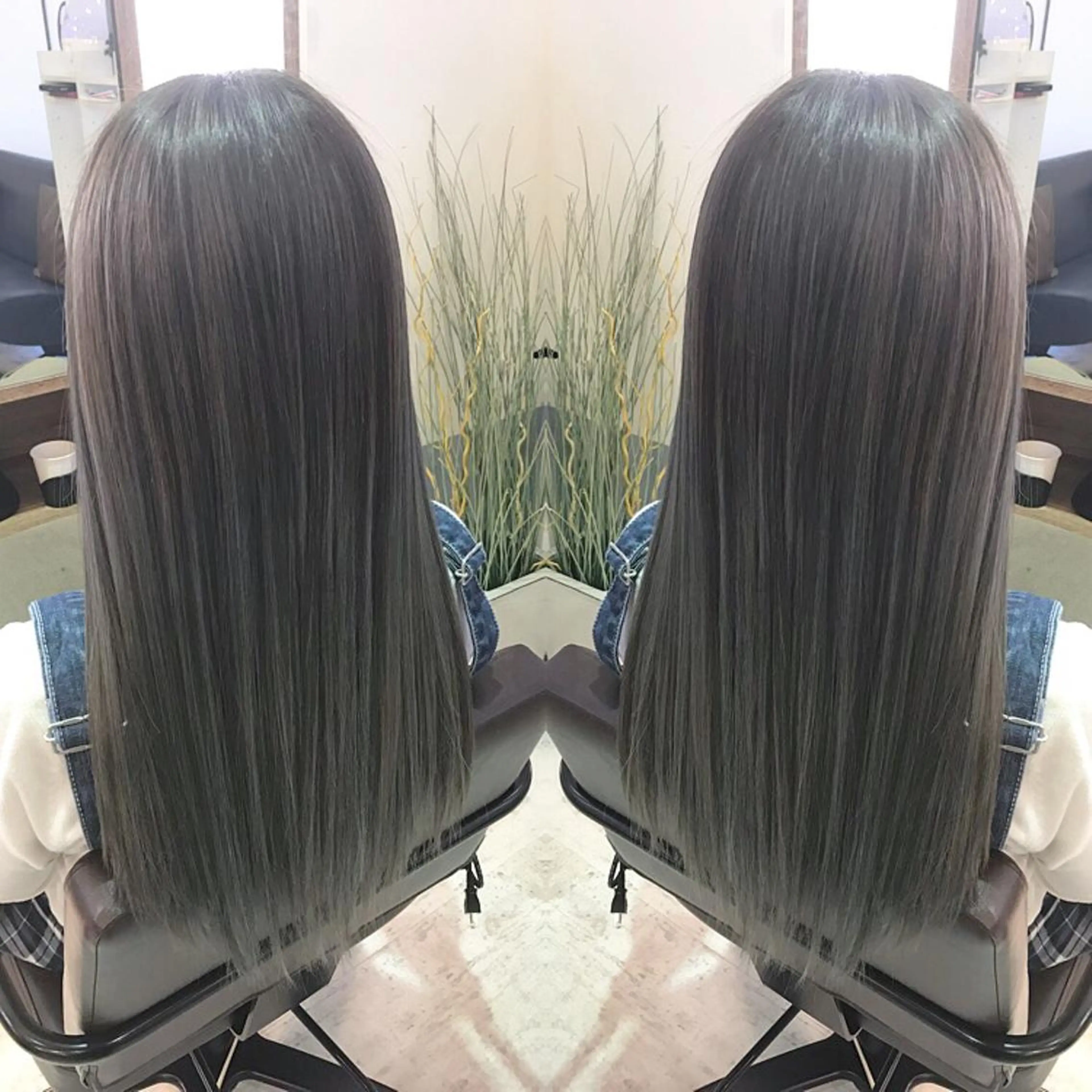 セミロング ロング カラー グレージュ ハイライトカラー ハイライト 青木 茂樹⭐️ 透明感カラーのヘアスタイル