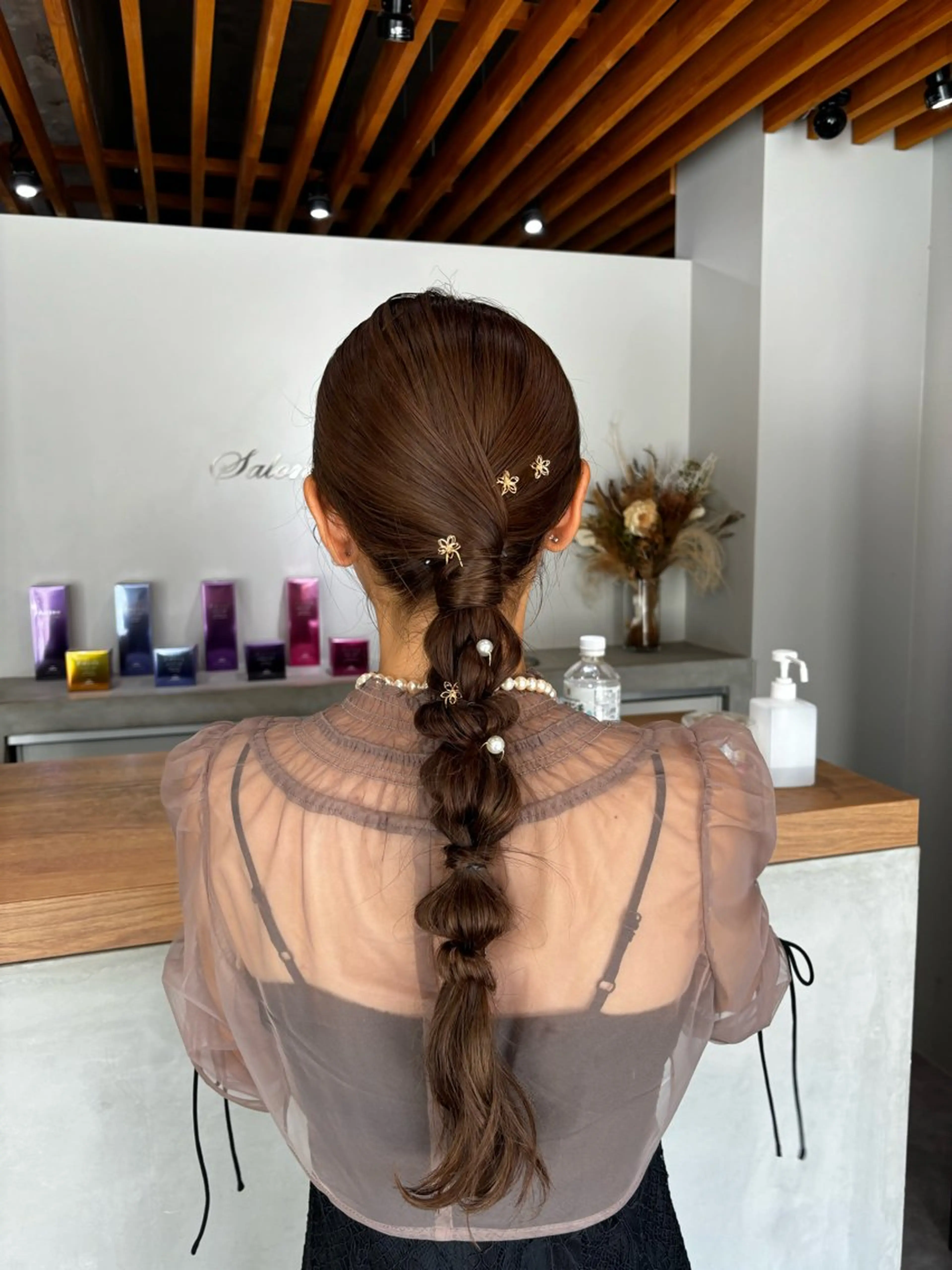 ロング ヘアアレンジ ヘアセット ハイトーン/アレンジ 🎀アオイ🎀のヘアスタイル