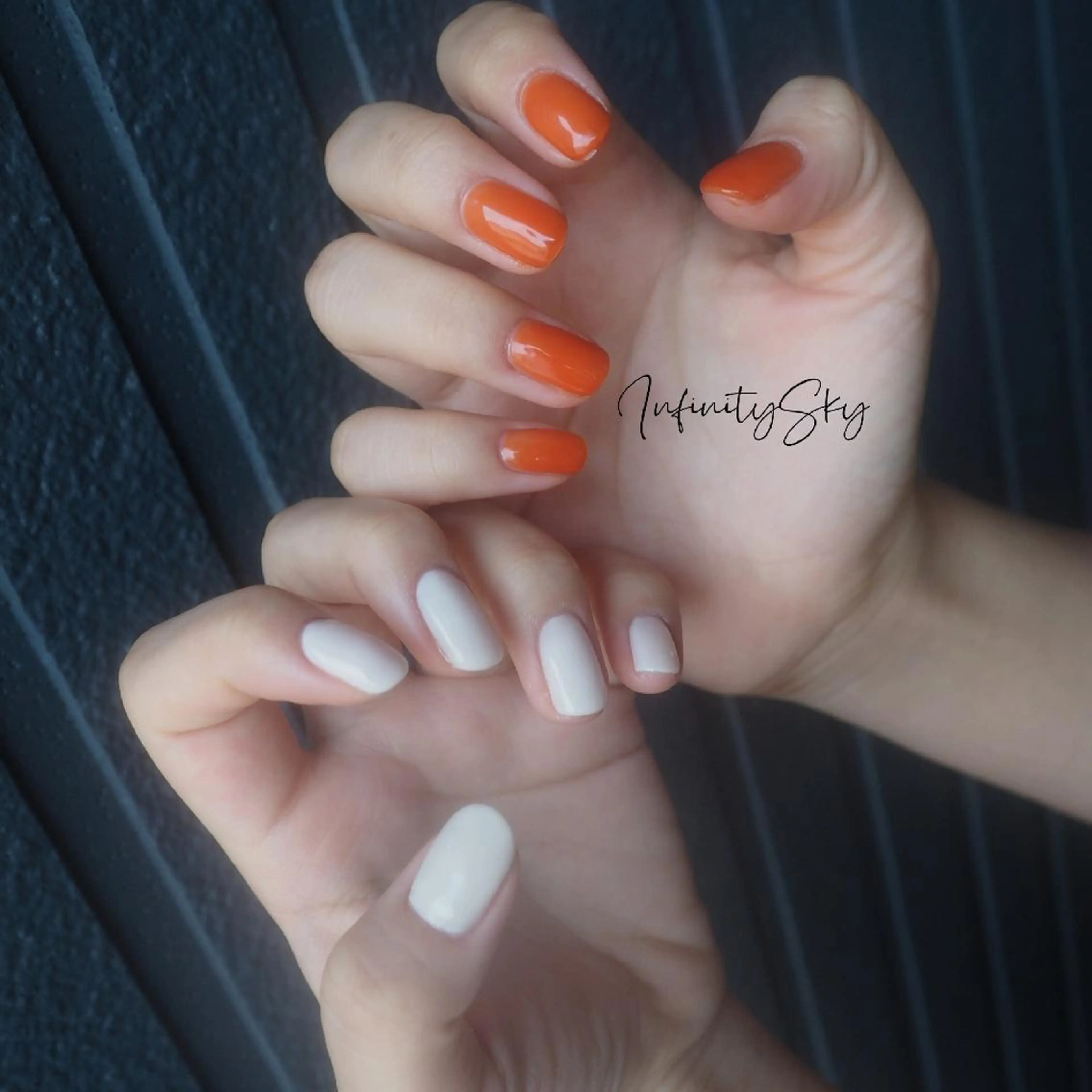 ネイル ワンカラーネイル ハンドネイル infinity skyのネイルデザイン