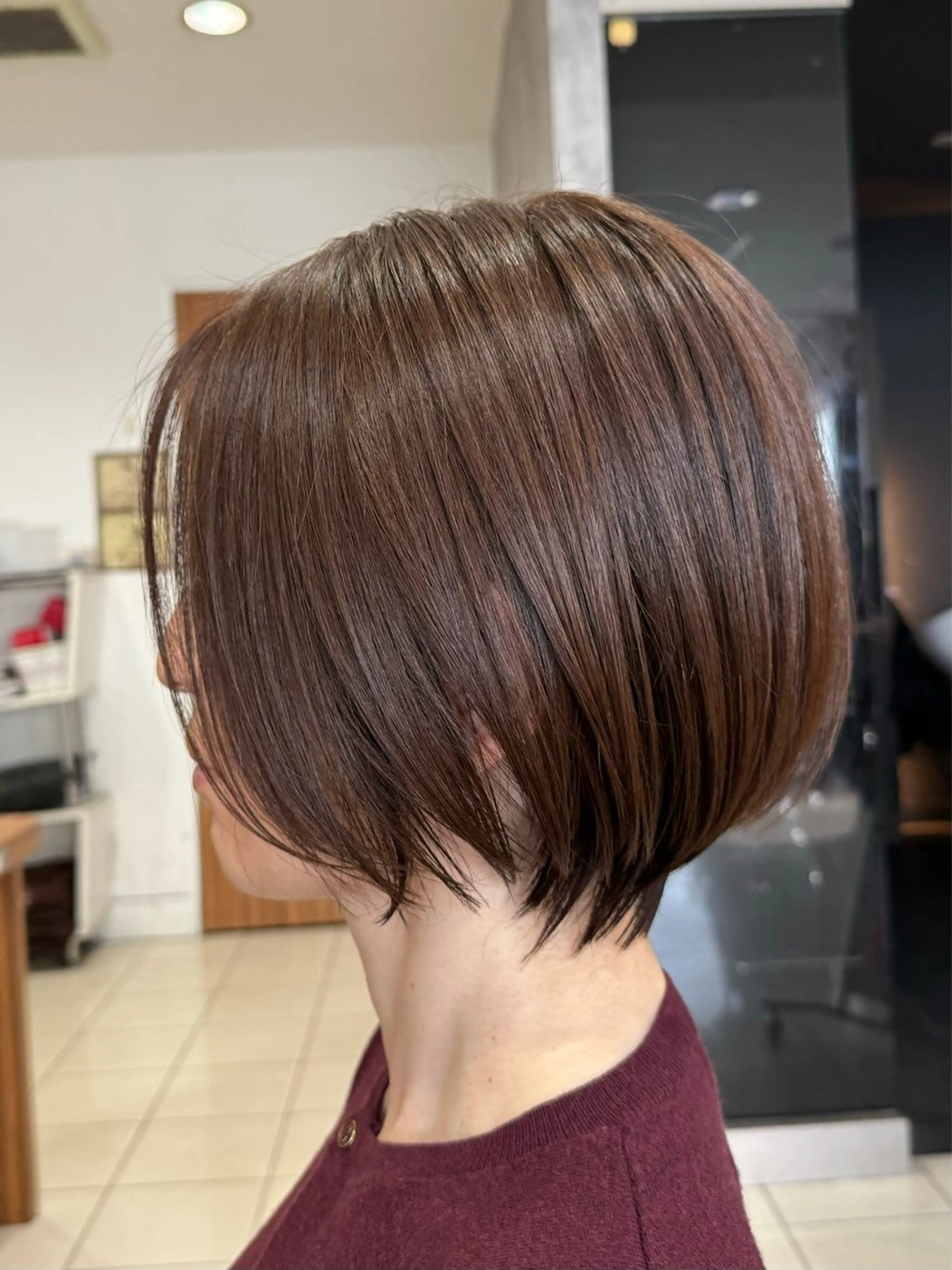 ショート 髪質改善×白髪ぼかし 美容師✂️武澤龍賀のヘアスタイル