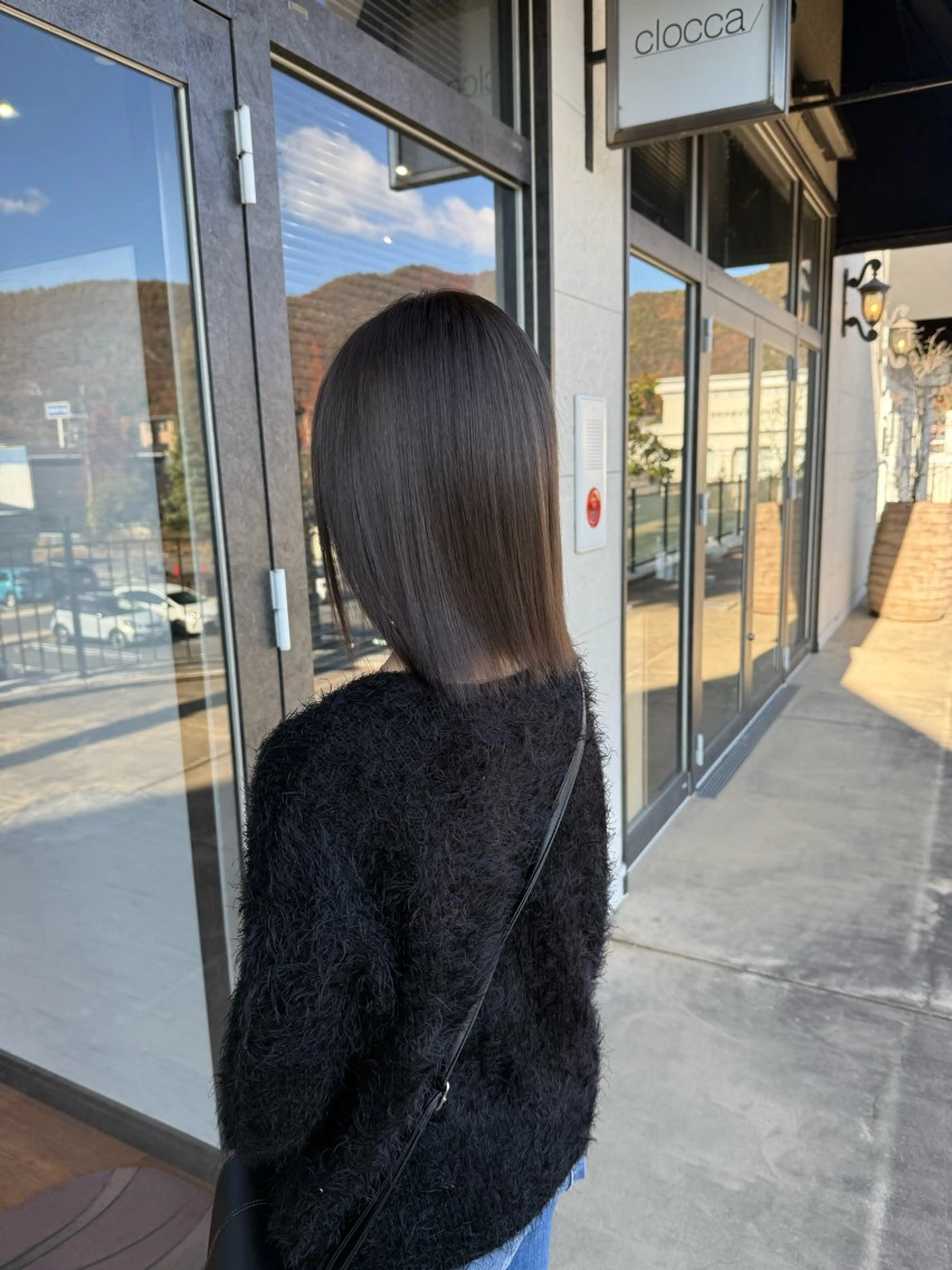 ミディアム カラー グレージュ ヘアカラー トリートメント 鵜飼 真伍のヘアスタイル