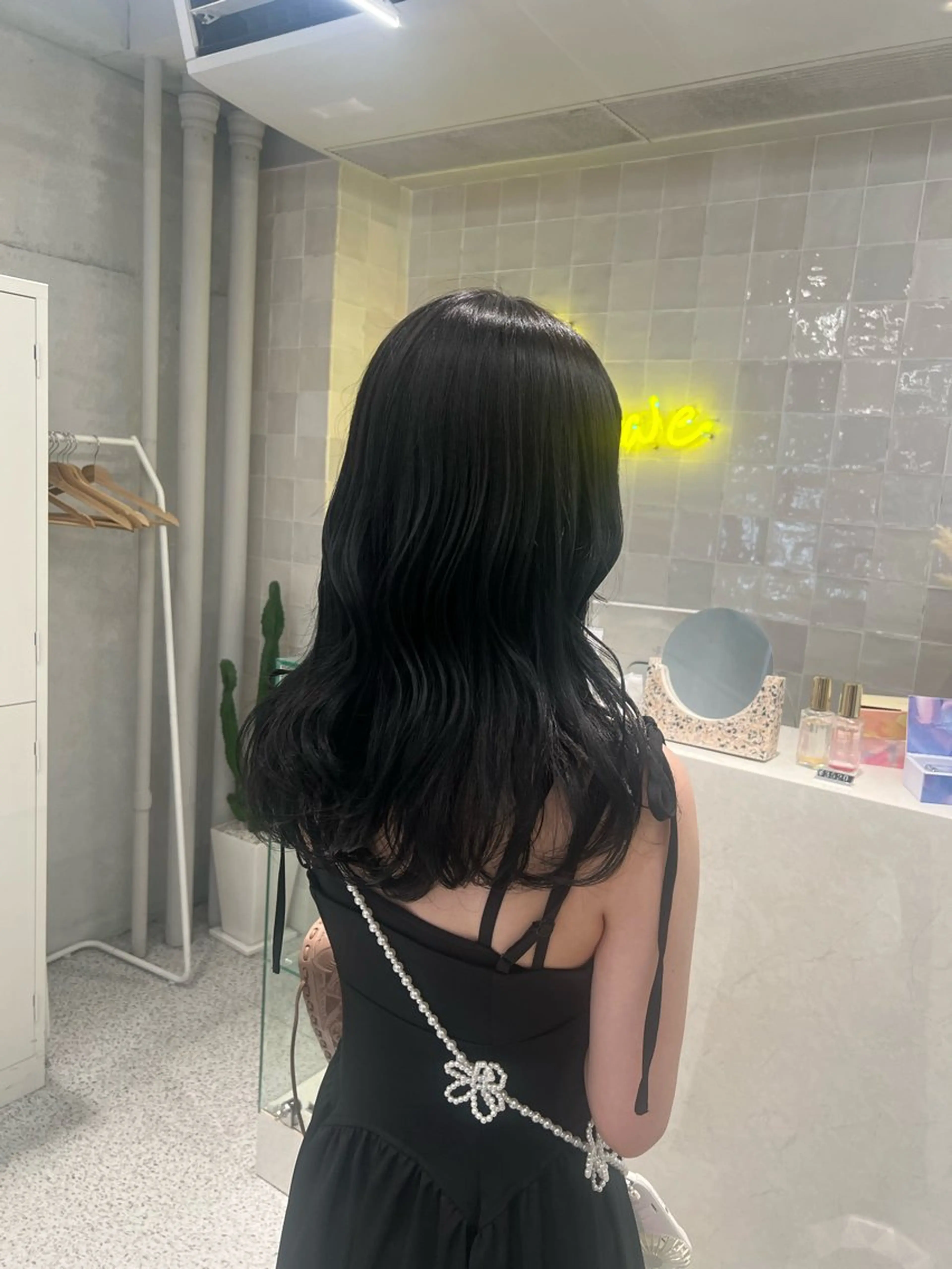 ロング カラー 黒髪 透明感カラー 韓国風ヘア カット ヘアカラー トリートメント 韓国ヘア☁️ mitsukiのヘアスタイル