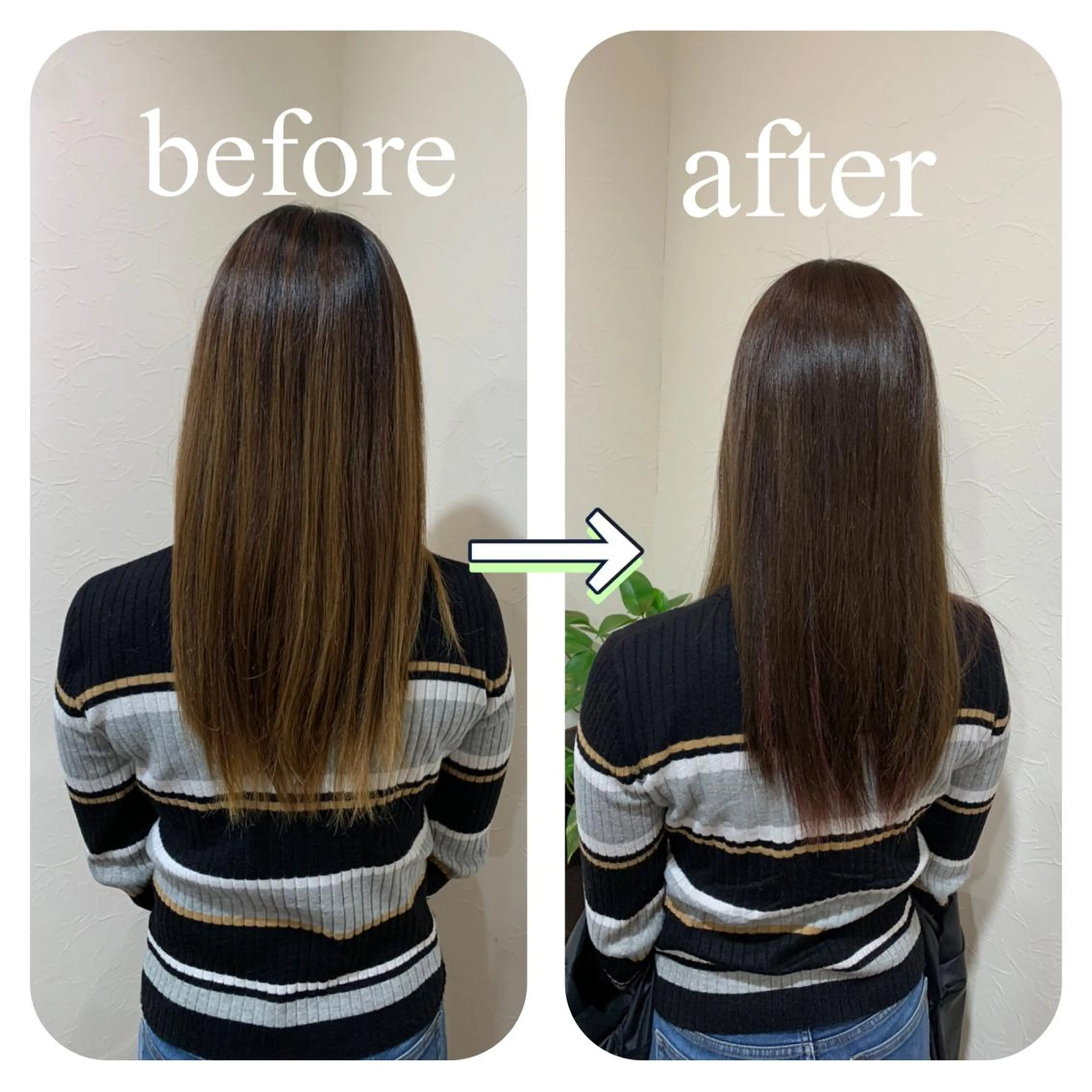 カラー こばやし もえのヘアスタイル